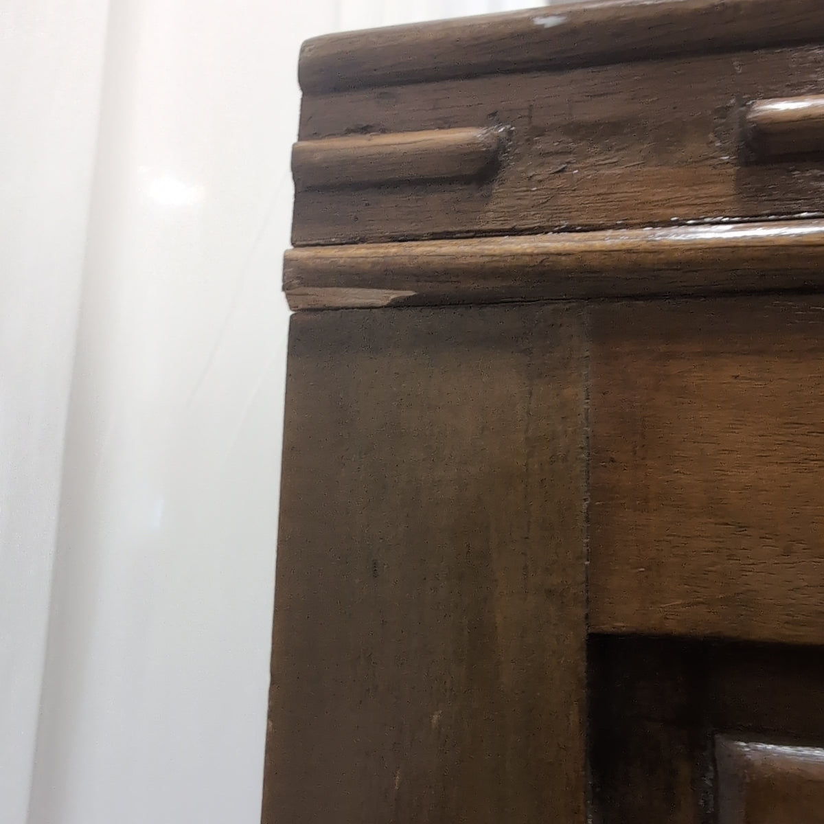 Carved Asian-Inspired Drop-Front Wood Desk