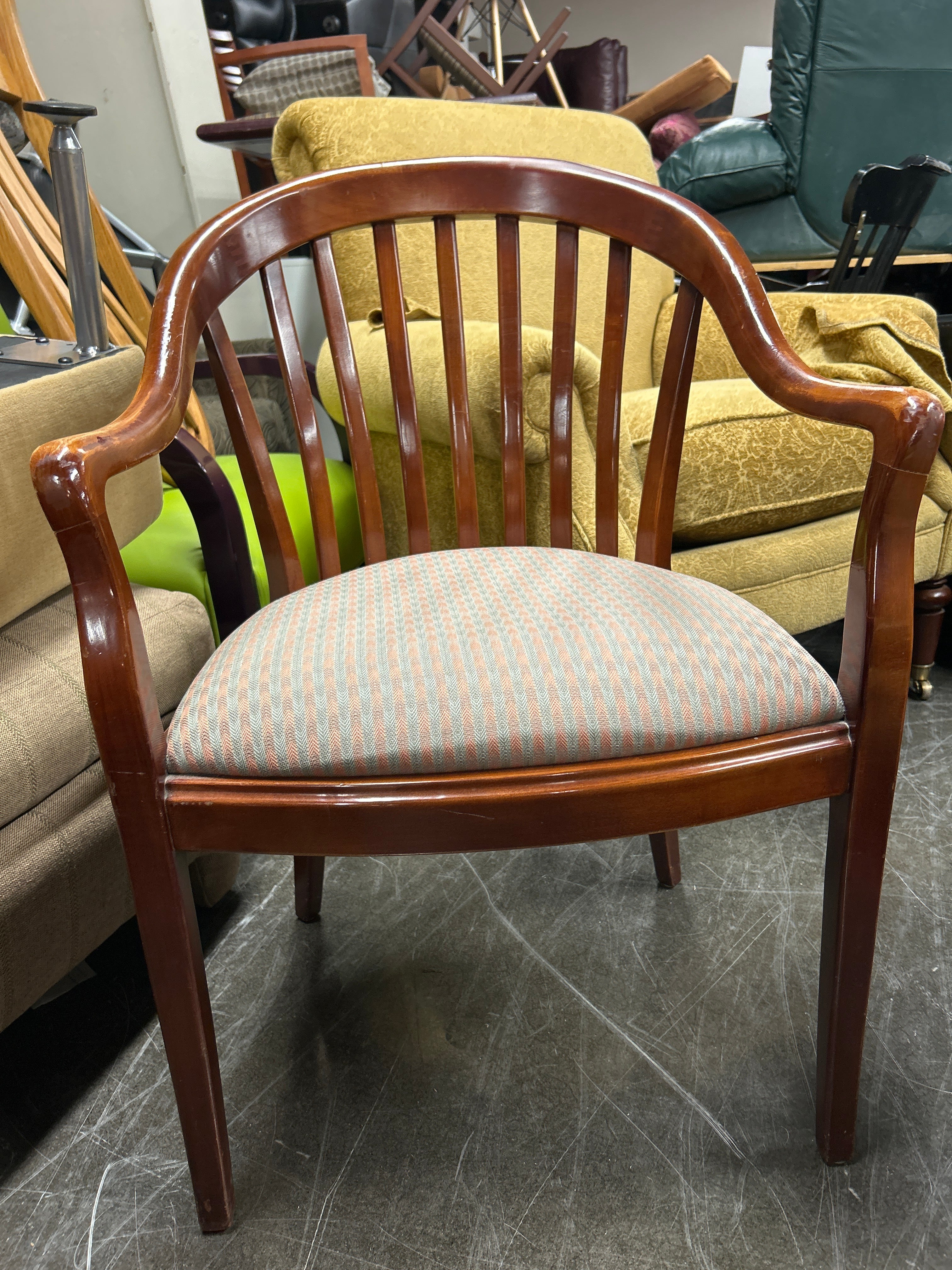 Beige Maple Accent Chair