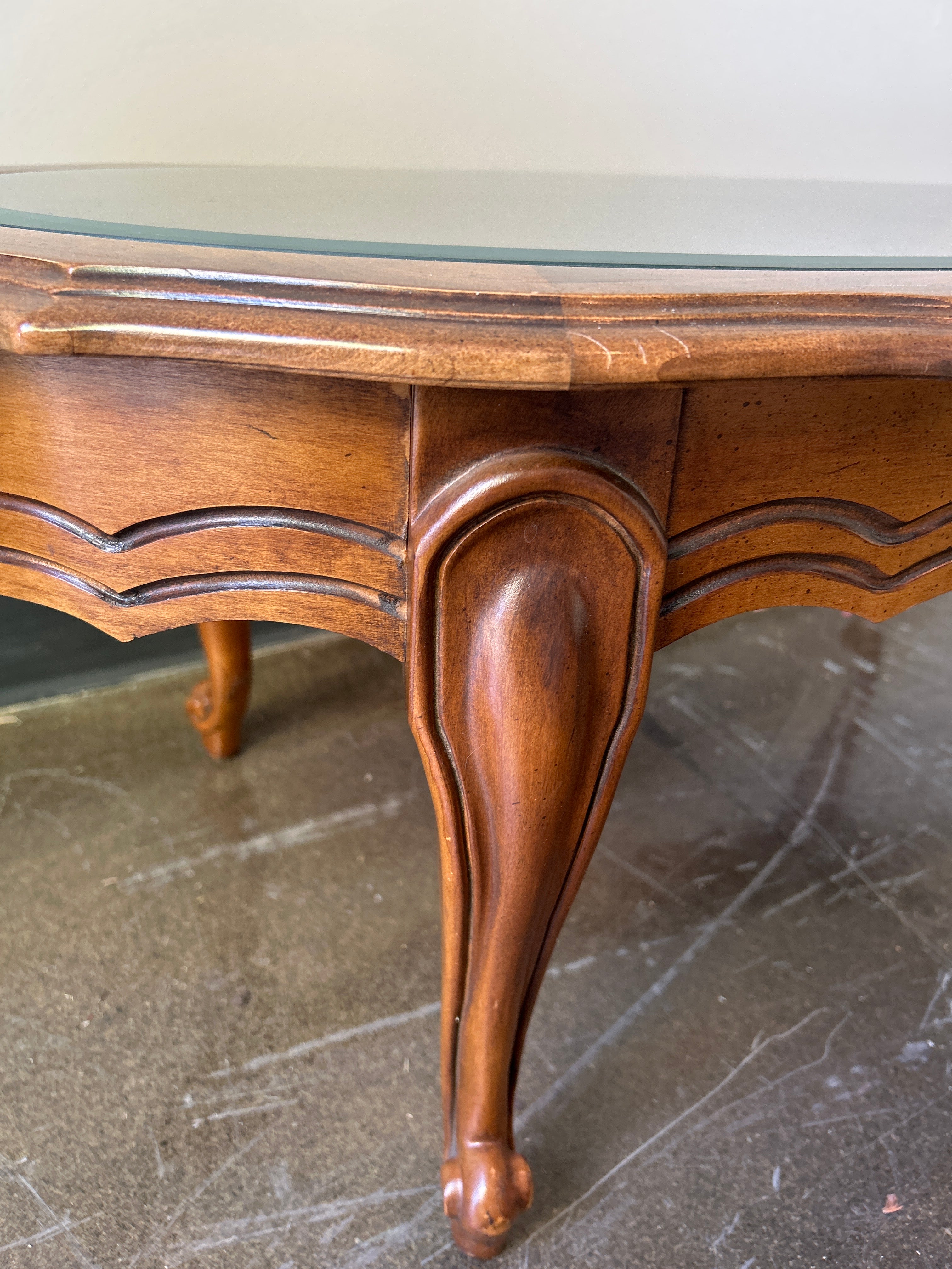 Oval Glass Coffee Table