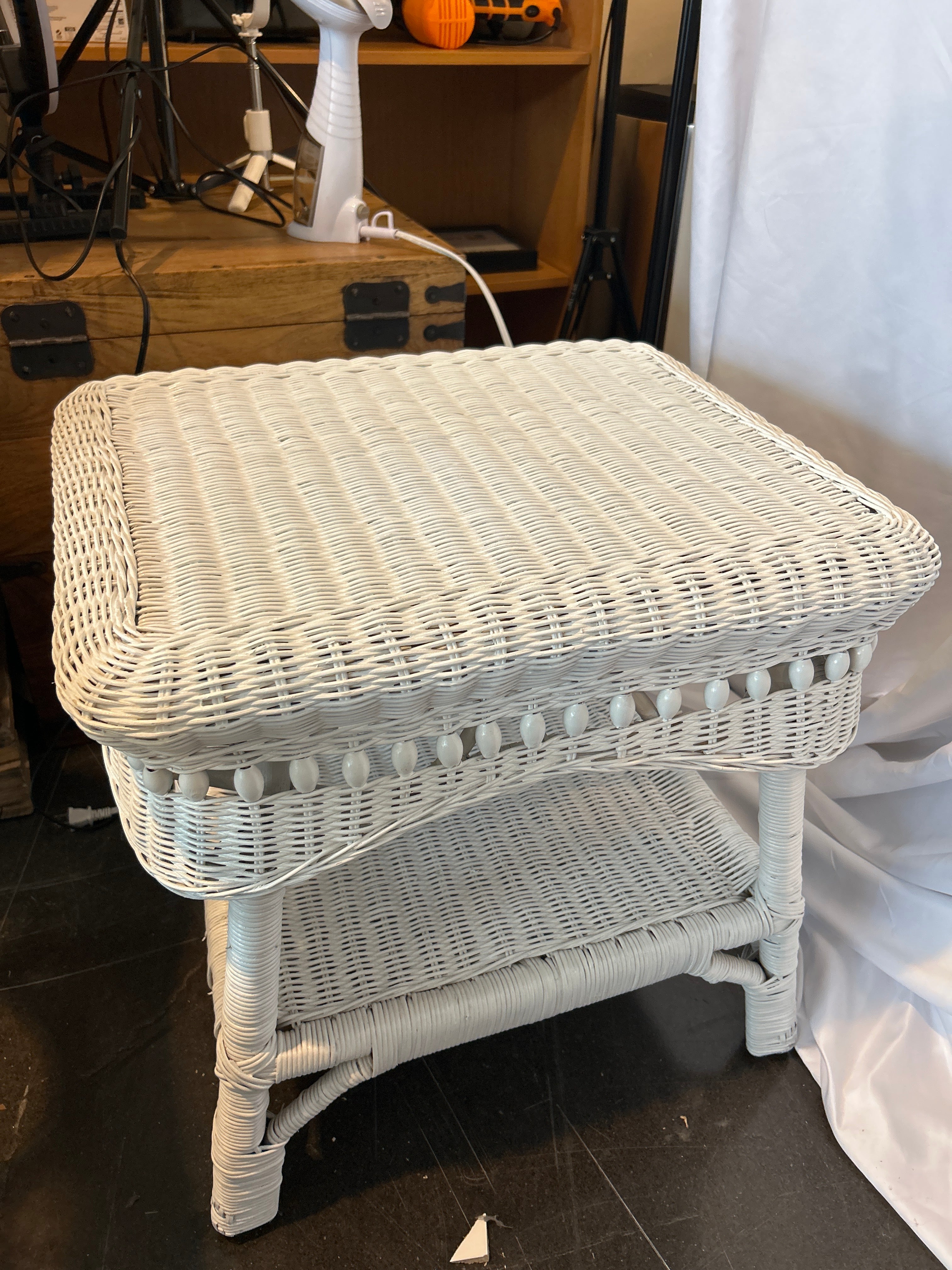 White Garden Side Table