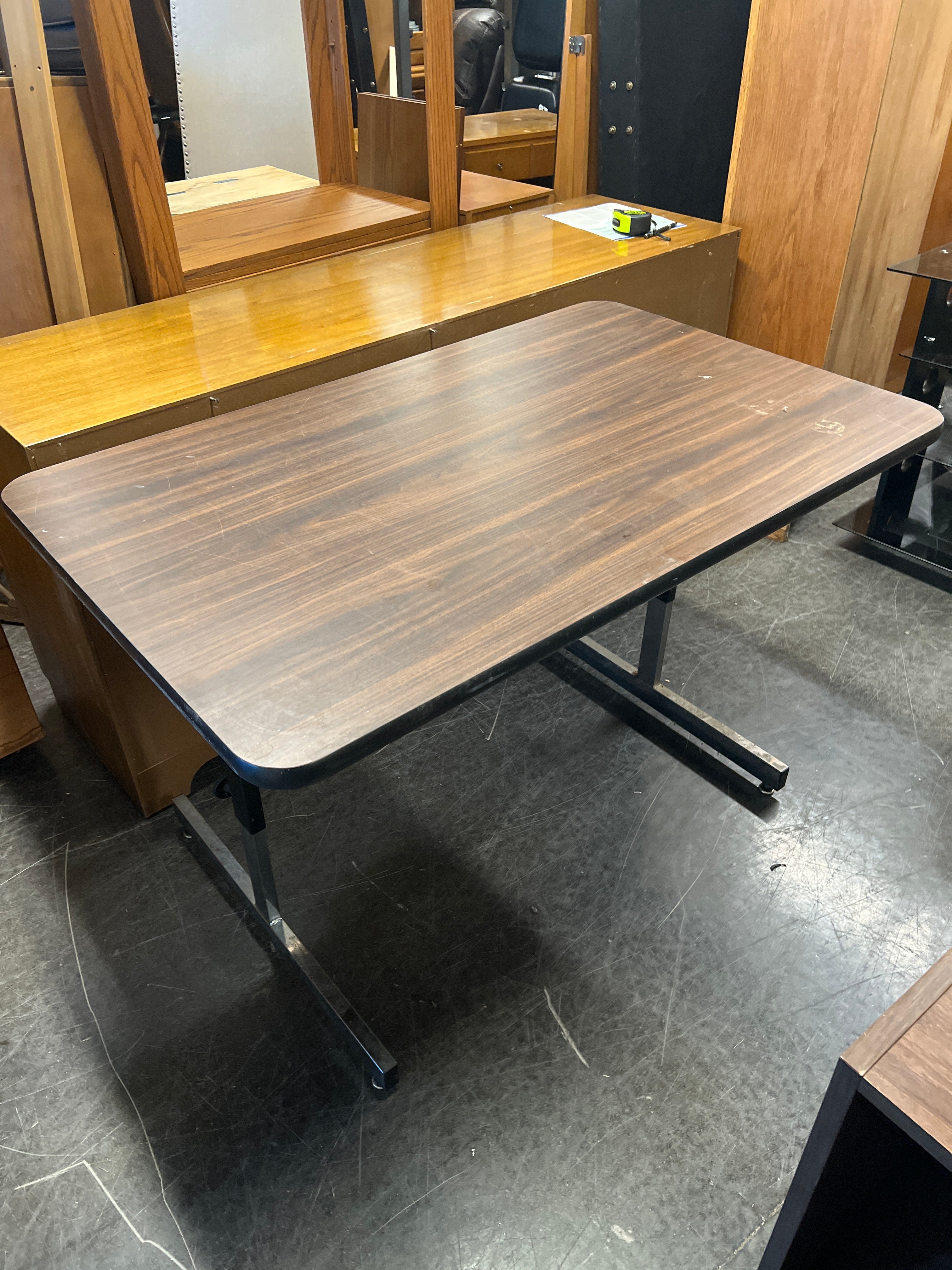 Retro Laminate Folding Table with Metal Legs