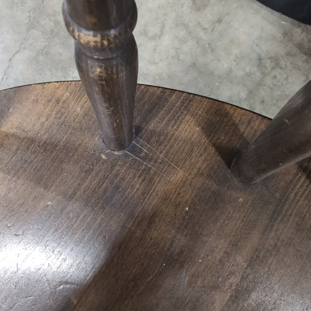 Dark Brown Spindle Back Dining Chair in Wood