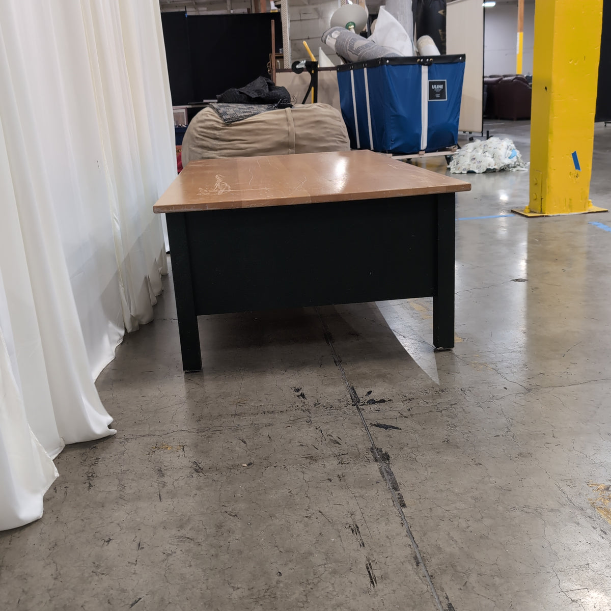 Two-Tone Wood Coffee Table with Drawers