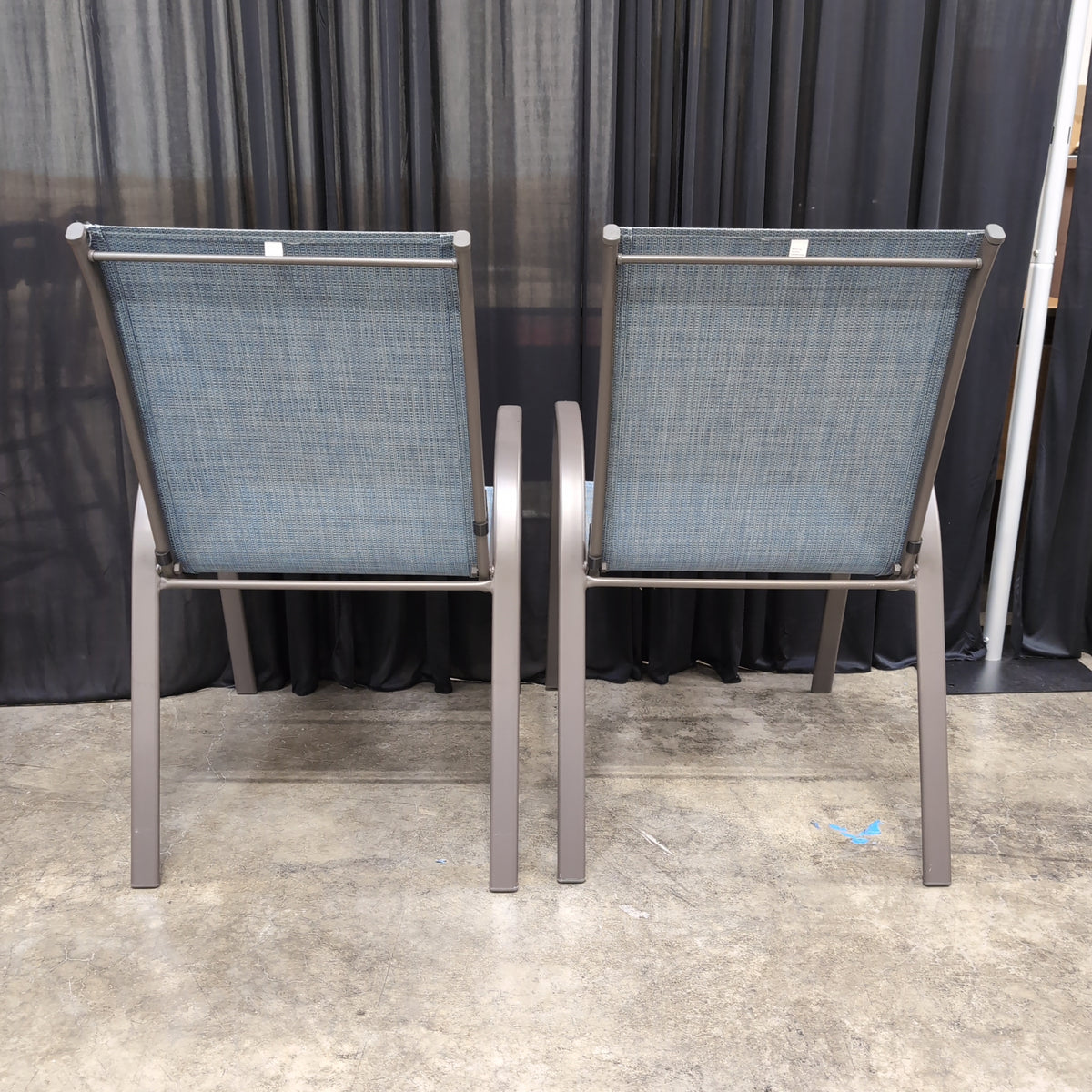 Bronze Metal Outdoor Chair with Mesh Fabric