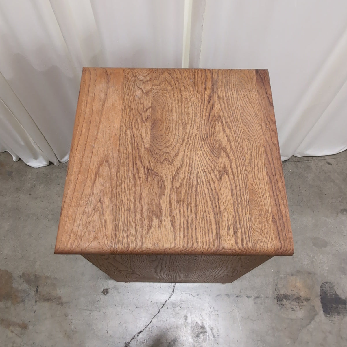 Natural Oak Two-Drawer Nightstand in Wood