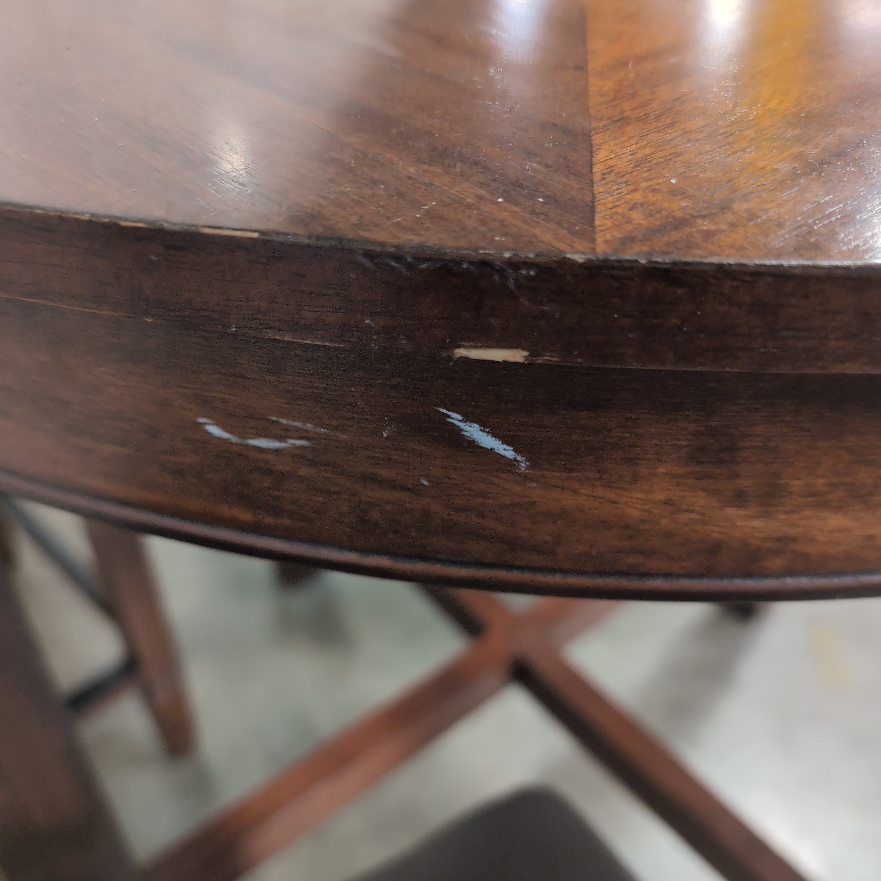 Dark Wood Counter Height Game Table with Three Stools