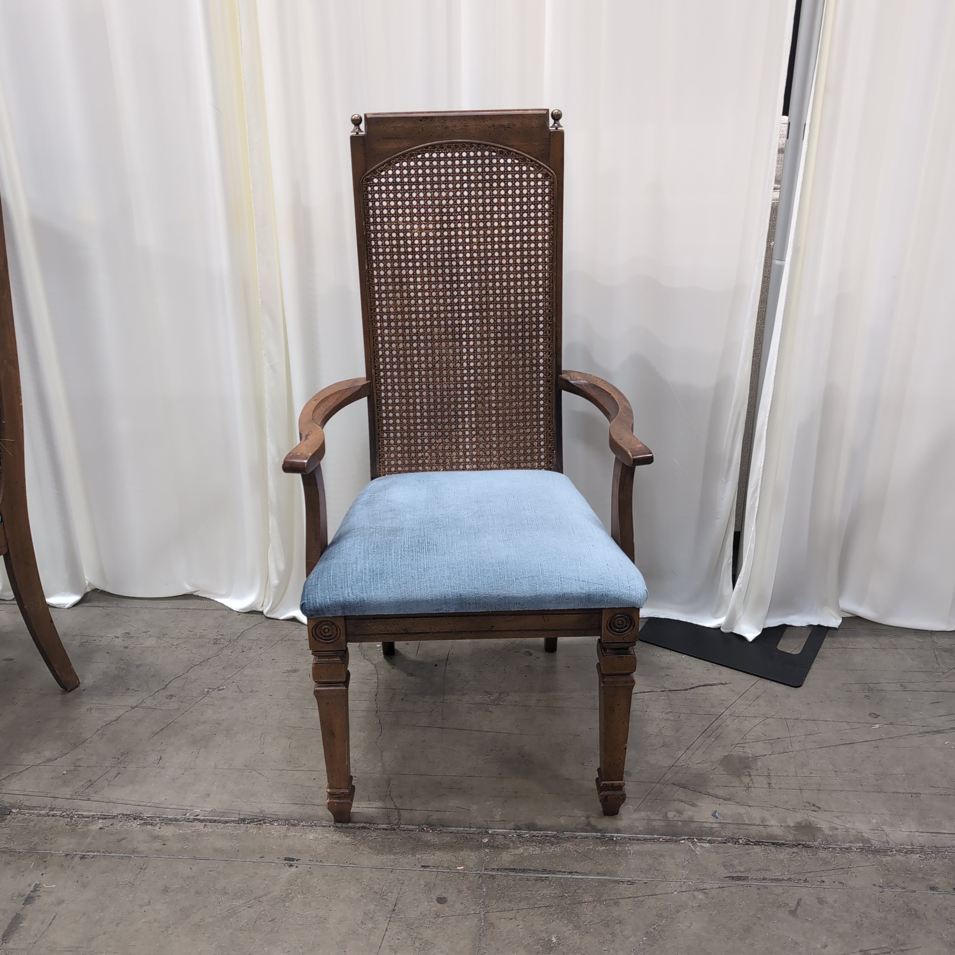 French Provincial Style Dining Chair with Cane Back