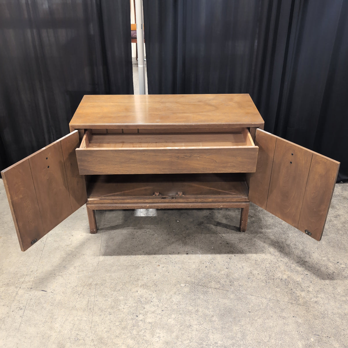 Mid-Century Style Wood Dresser with Integrated Pulls