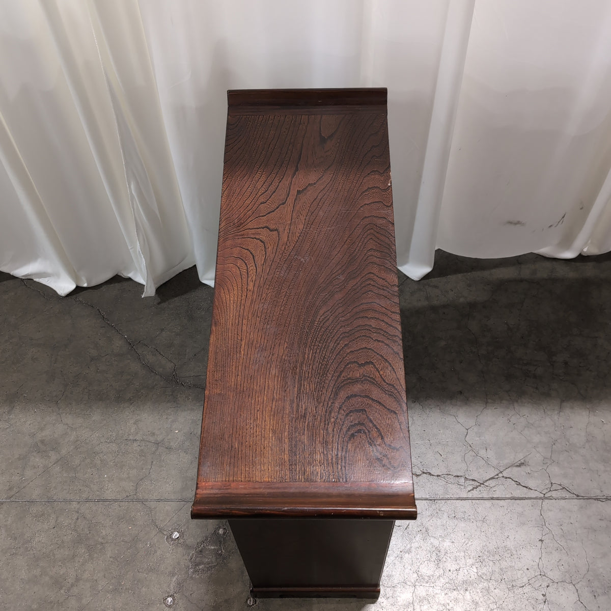 Traditional Asian Wood Medicine Cabinet with Brass Hardware