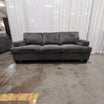 Textured Grey Fabric Three-Seat Couch