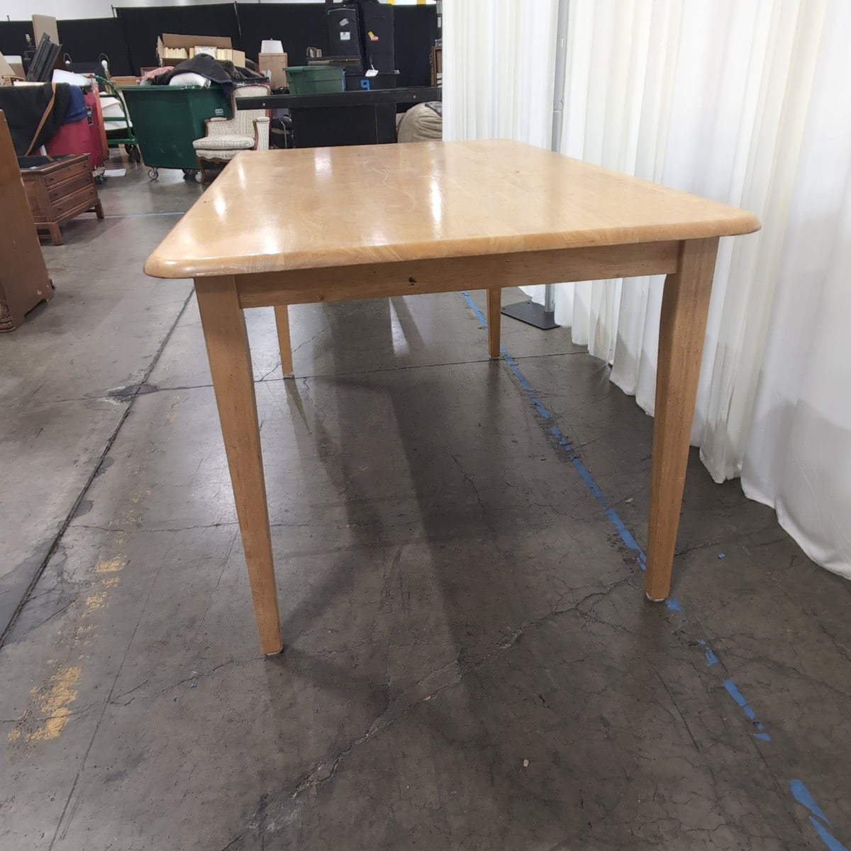 Light Wood Rectangular Dining Table in Natural Finish
