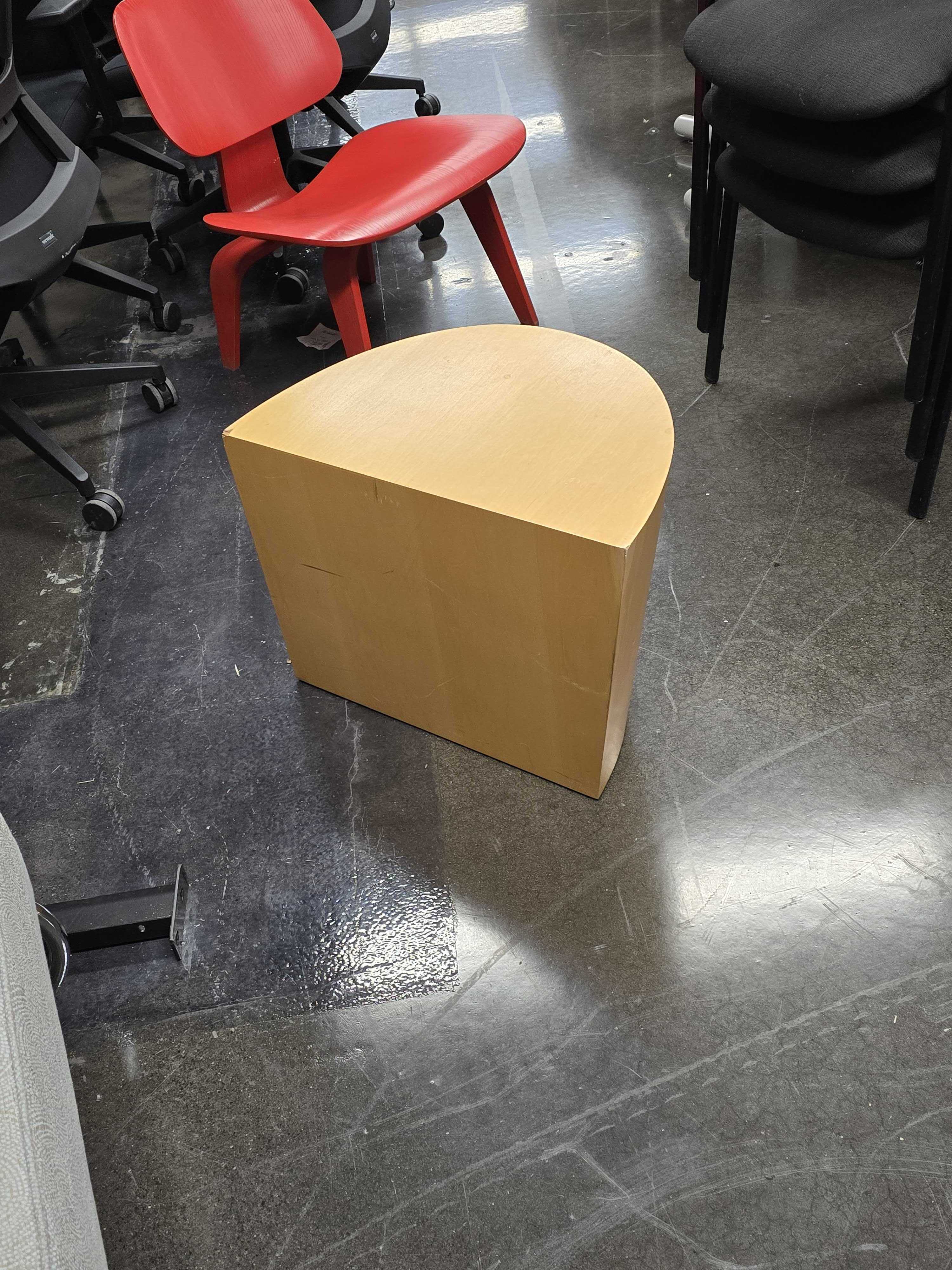 Rustic Half-Log End Table