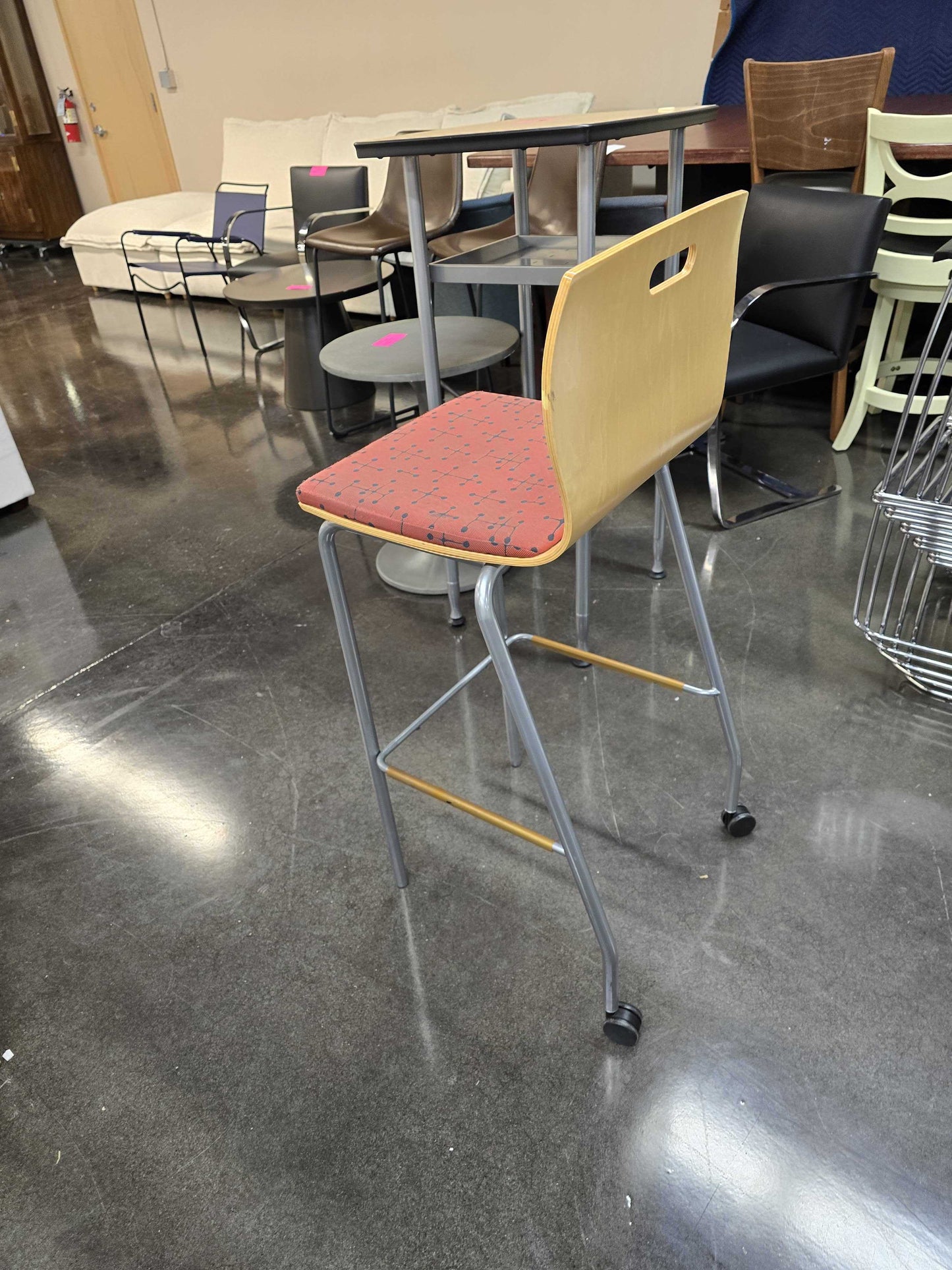 Tall Red Dining Chairs (Set of 2)