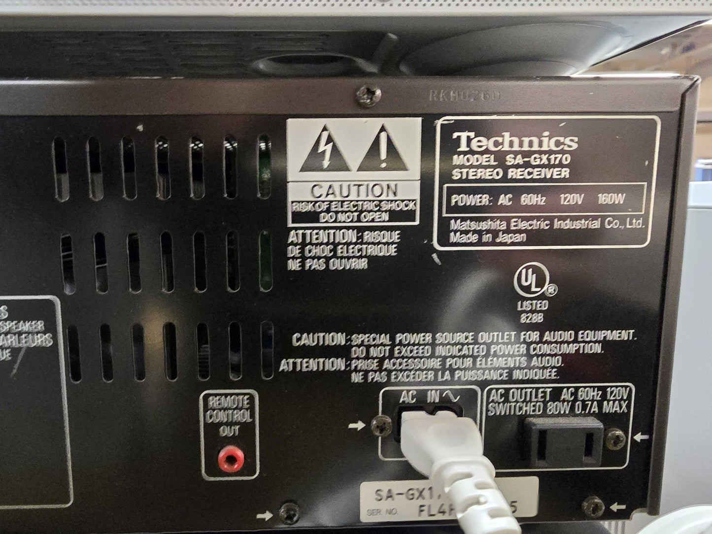 Technics Stereo Receiver SA-GX170