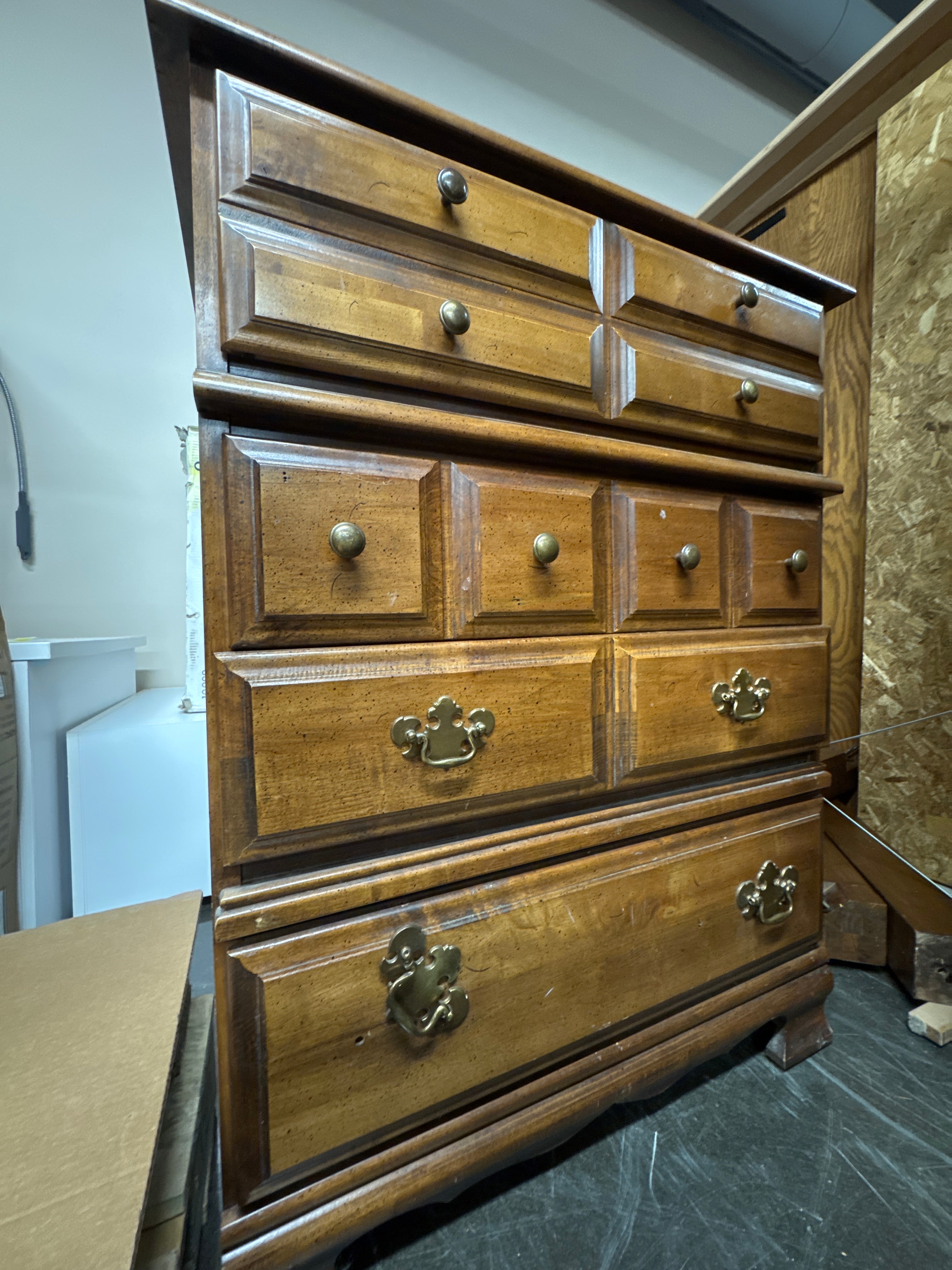 Rustic Wood Four Drawer Dresser