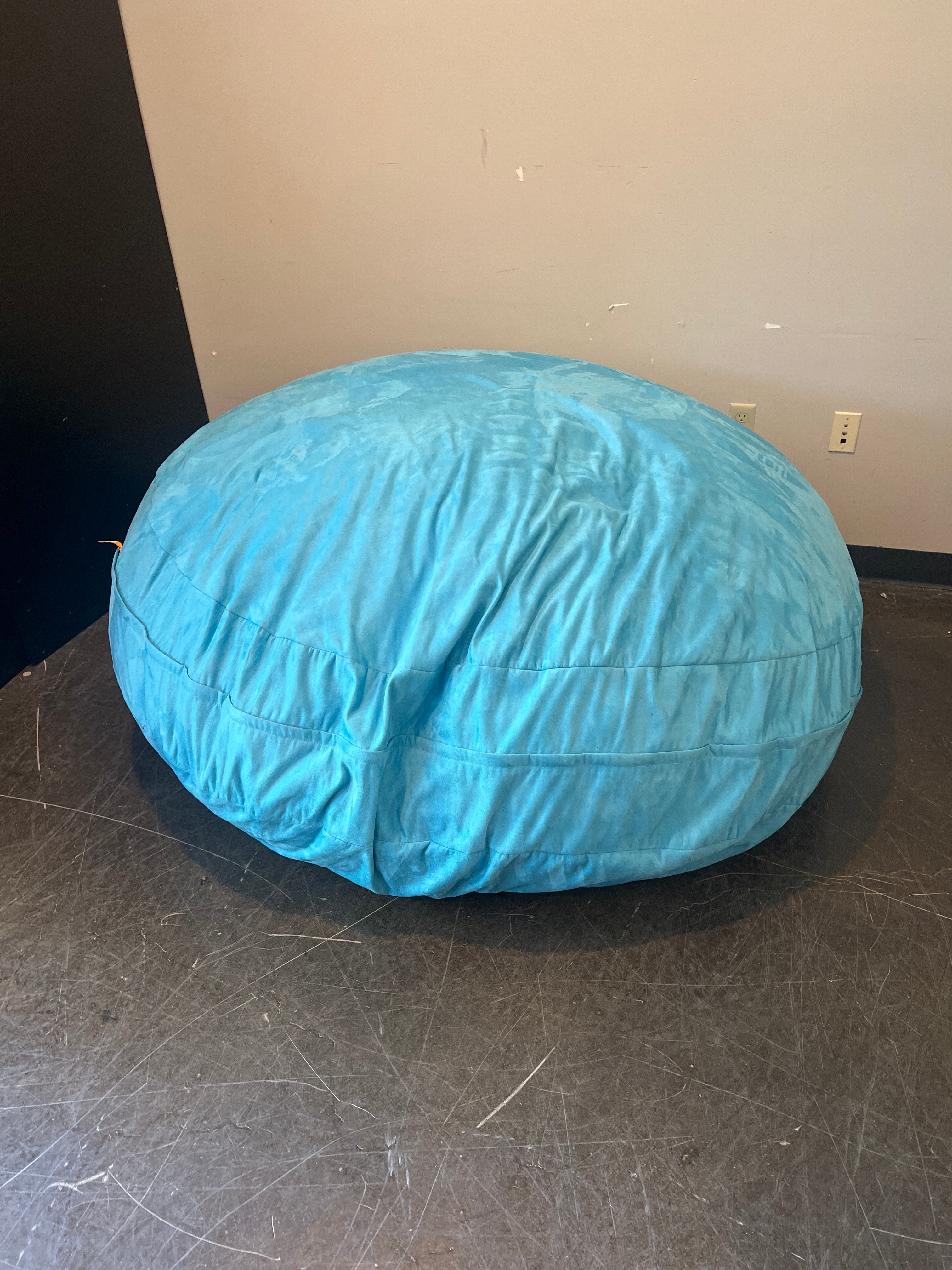 Warehouse sale, Relaxing Jax Teal Suede Bean Bag Chair