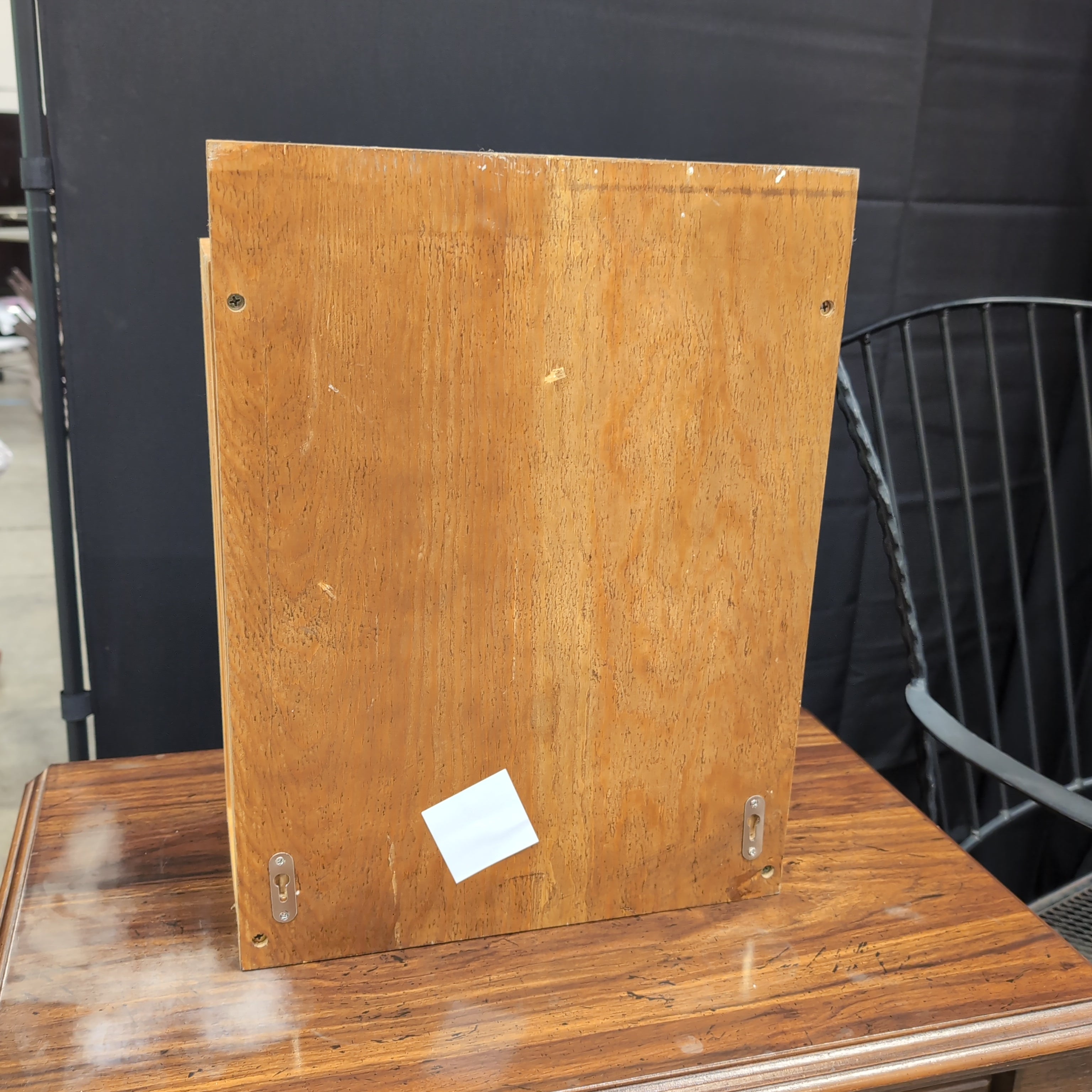 Multi-Tier Slotted Wood Storage Rack in Natural Wood