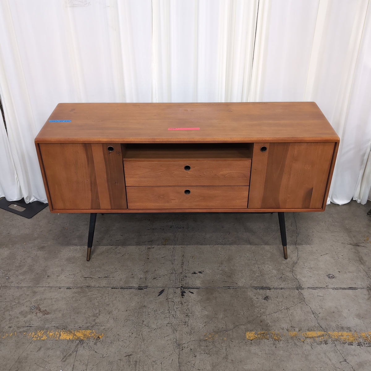 RENAZRYBOL Mid-Century Wood Buffet with Tapered Legs