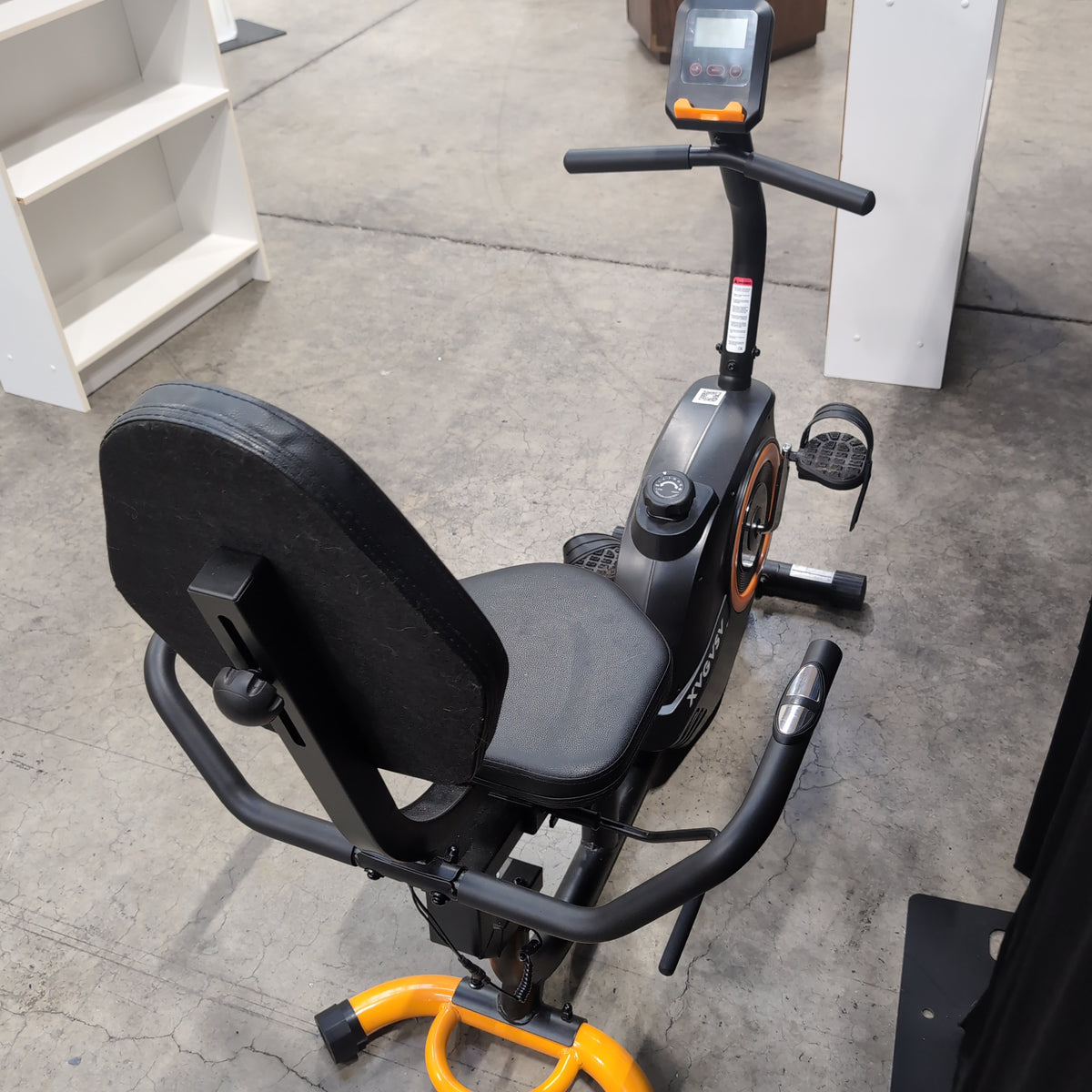 XVGVSV Black Recumbent Exercise Bike with Digital Display