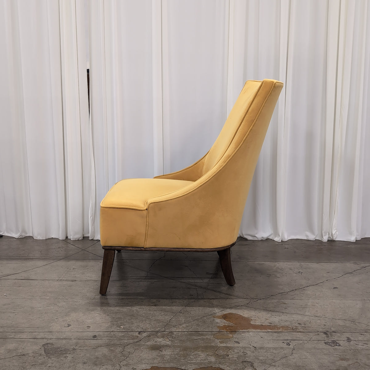 Mustard Yellow Velvet Accent Chair