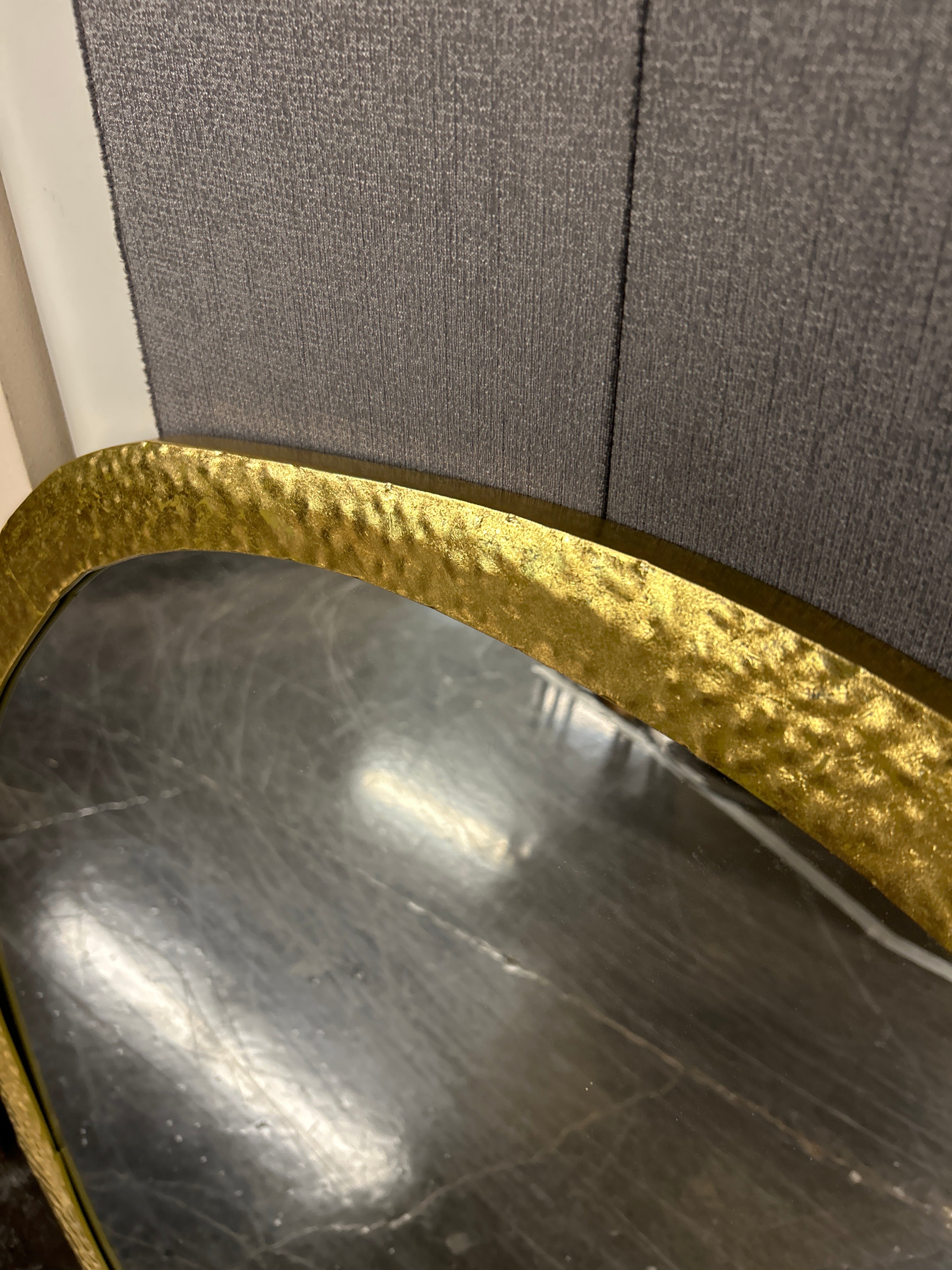 Round Gold Accent Mirror