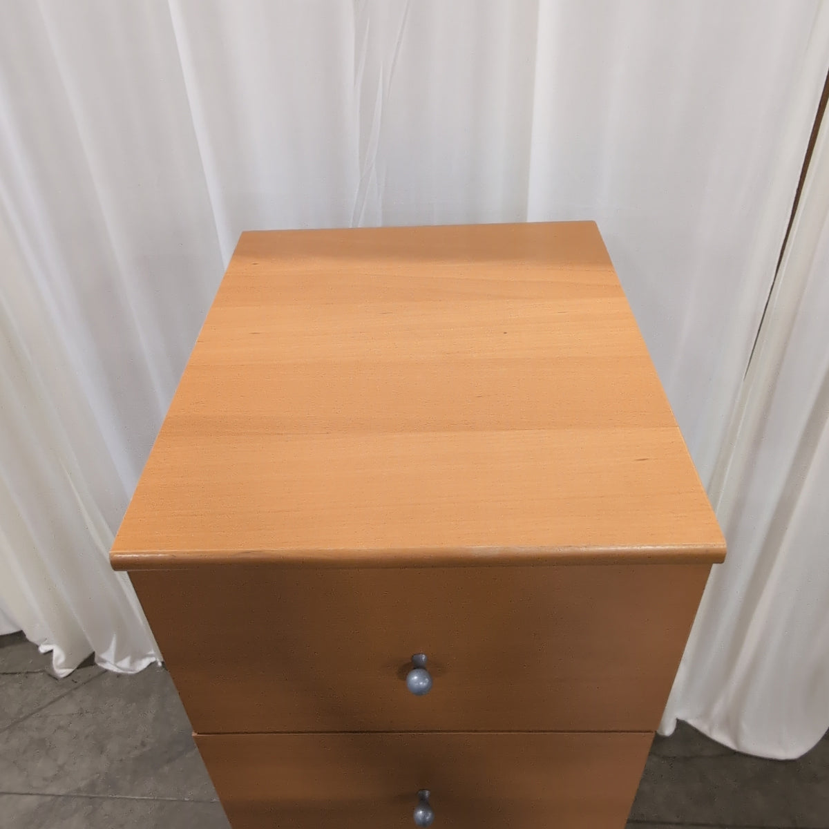Light Wood Five-Drawer Tall Dresser