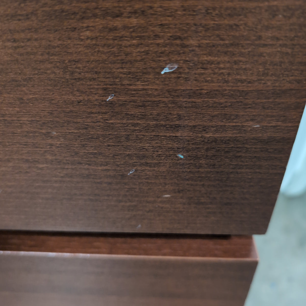 Cherry Finish Tall Wood Dresser