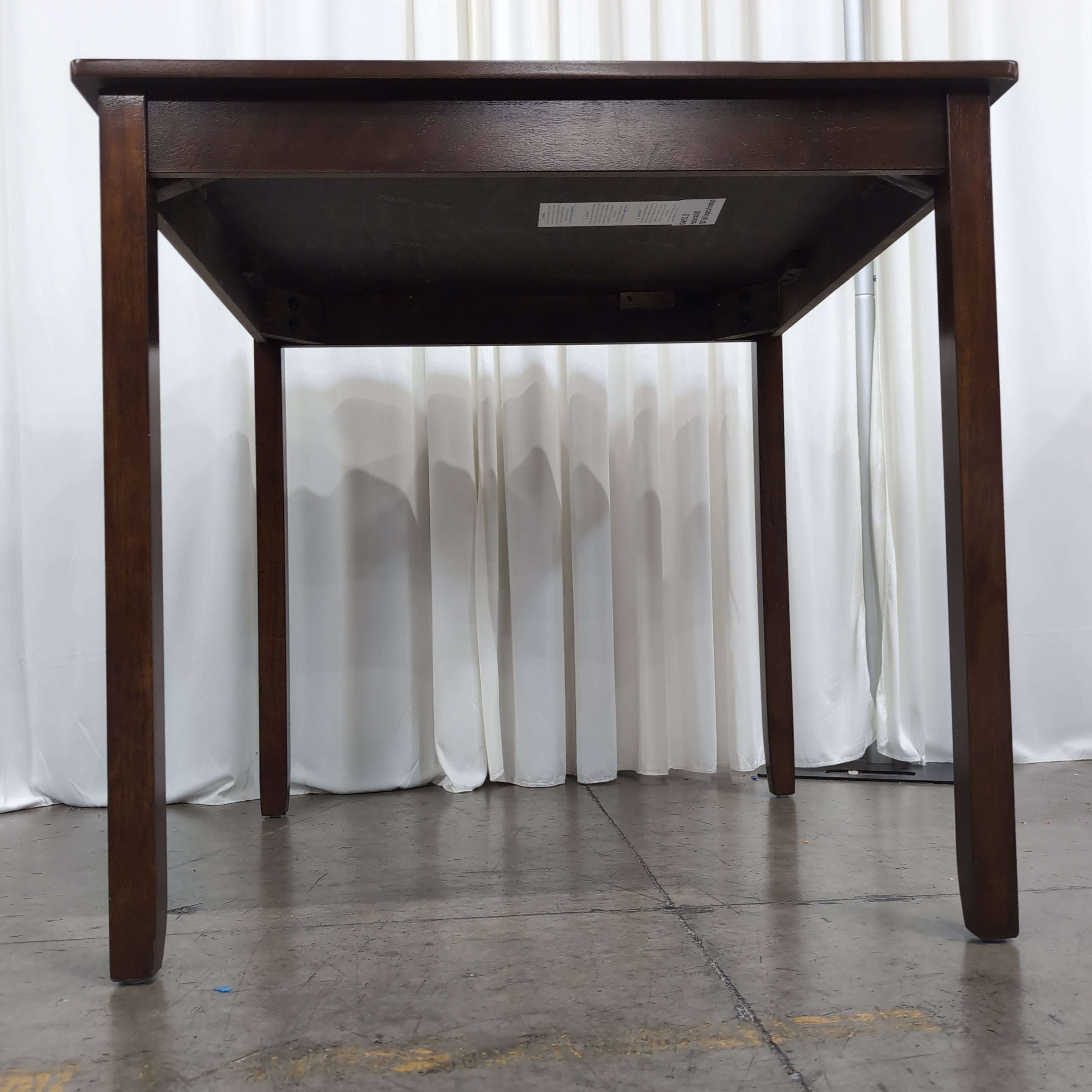 Square Contemporary Dining Table in Dark Wood