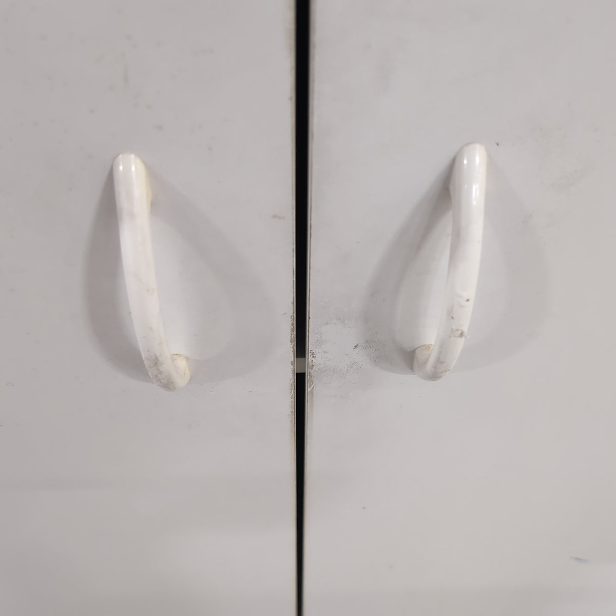 Modern White Two-Door Armoire