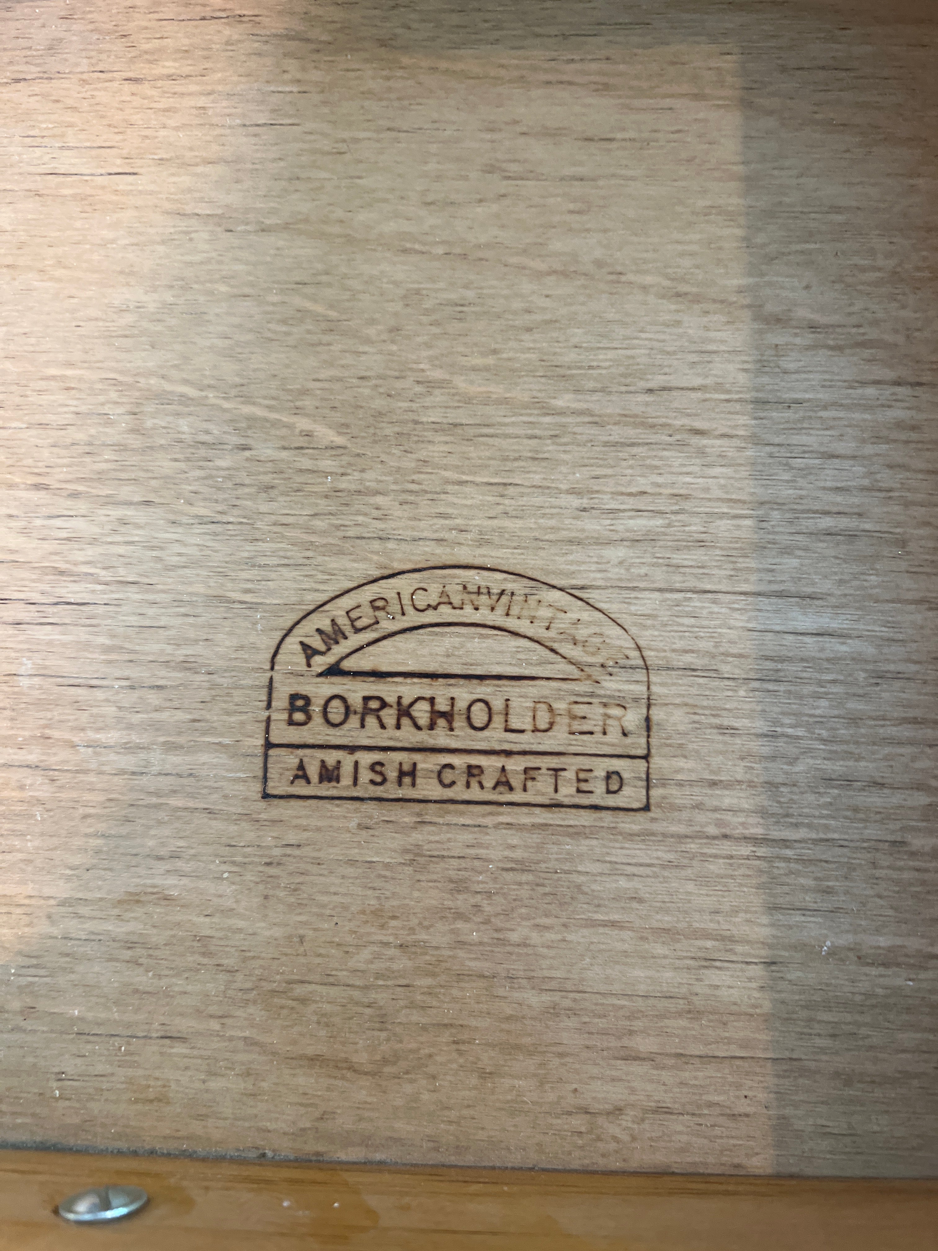 American Vintage Borkholder Amish-Made Pine Nightstands with Drawer and Shelf