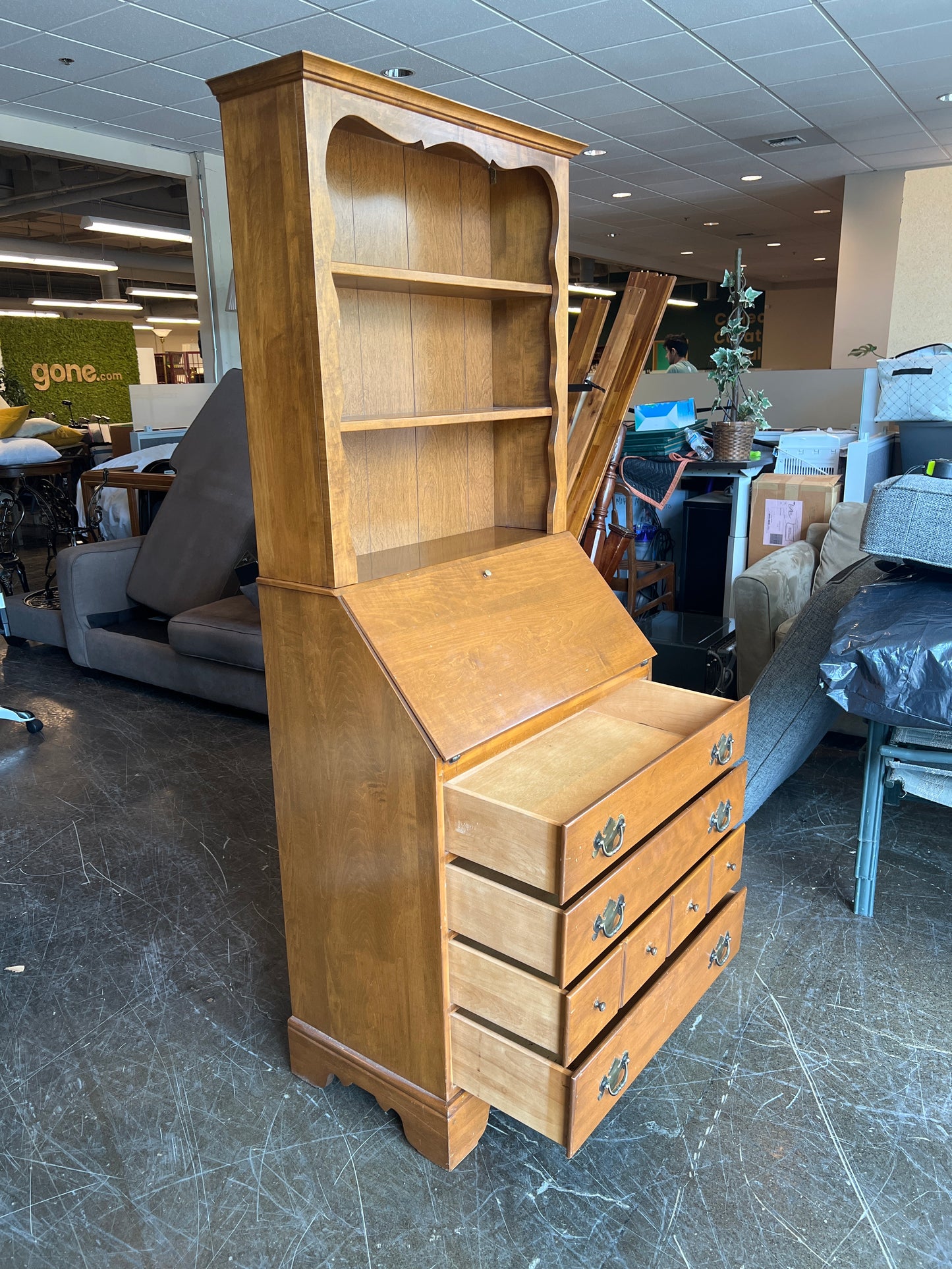 Vintage Secretary Desk with Hutch