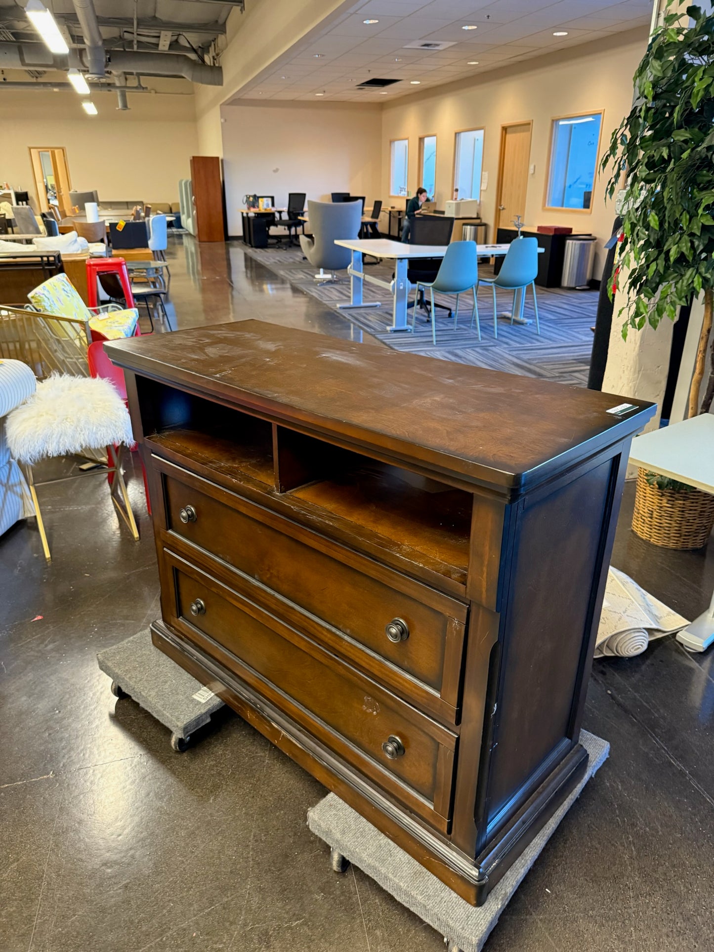Media Console with Two Drawers