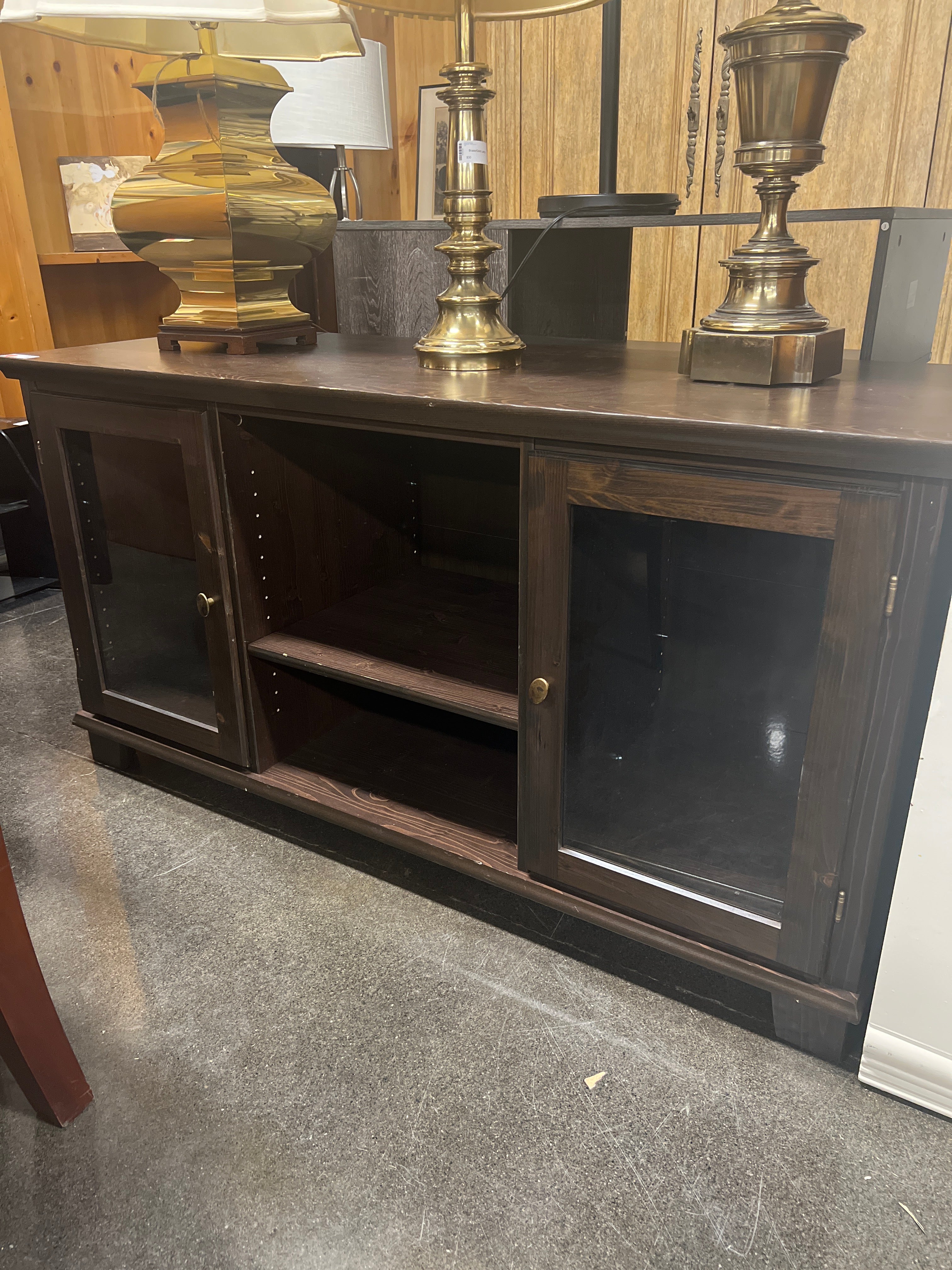 Media cabinet with storage