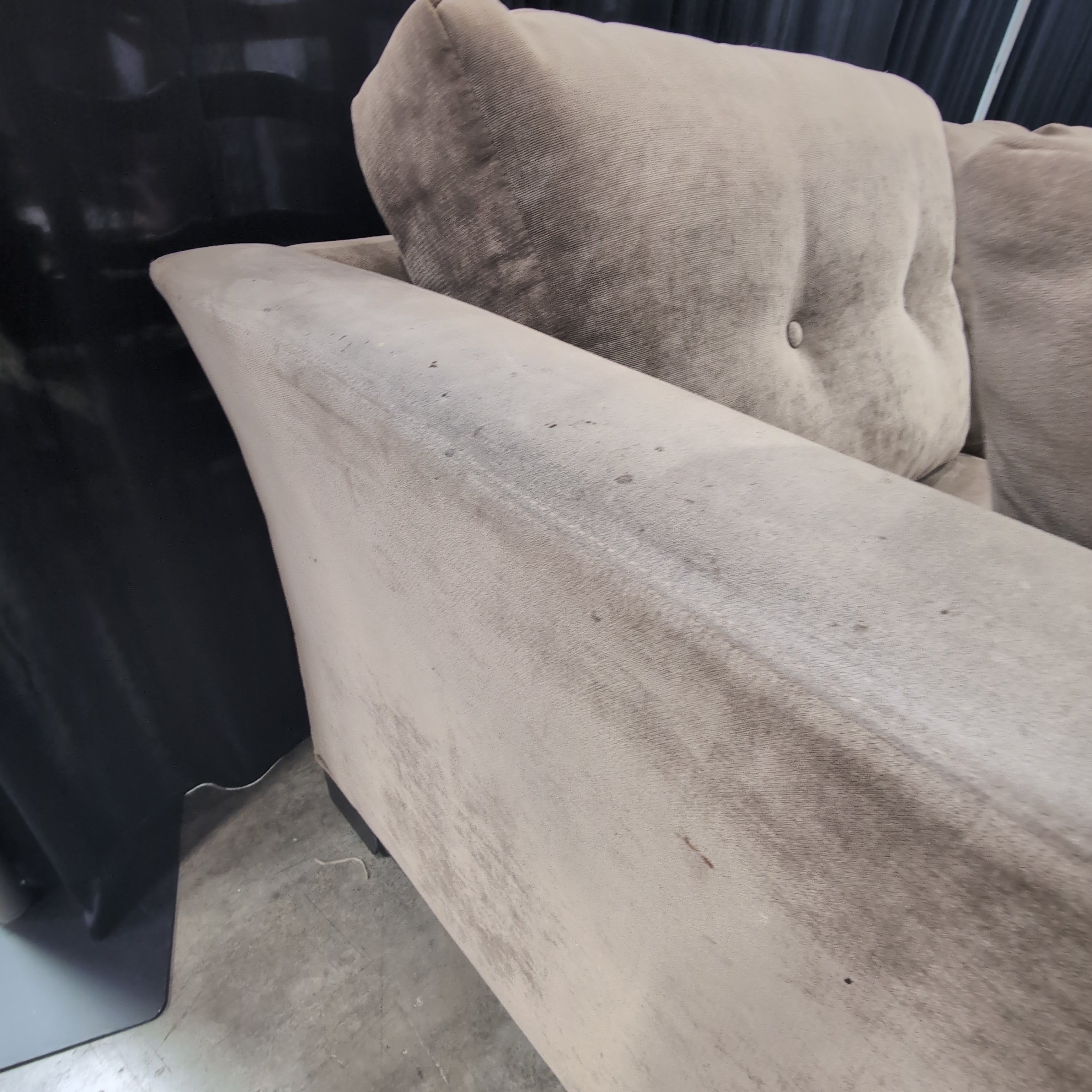 Brown Upholstered Sectional Couch