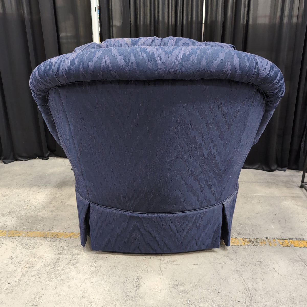 Plush Deep Purple Recliner with Zigzag Pattern