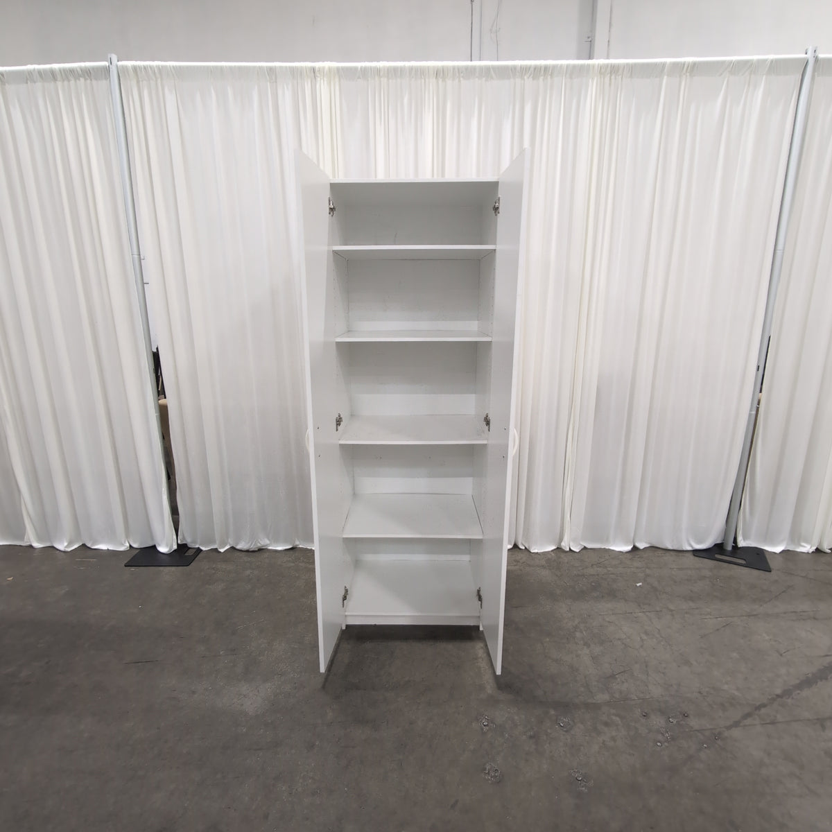 Modern White Two-Door Armoire