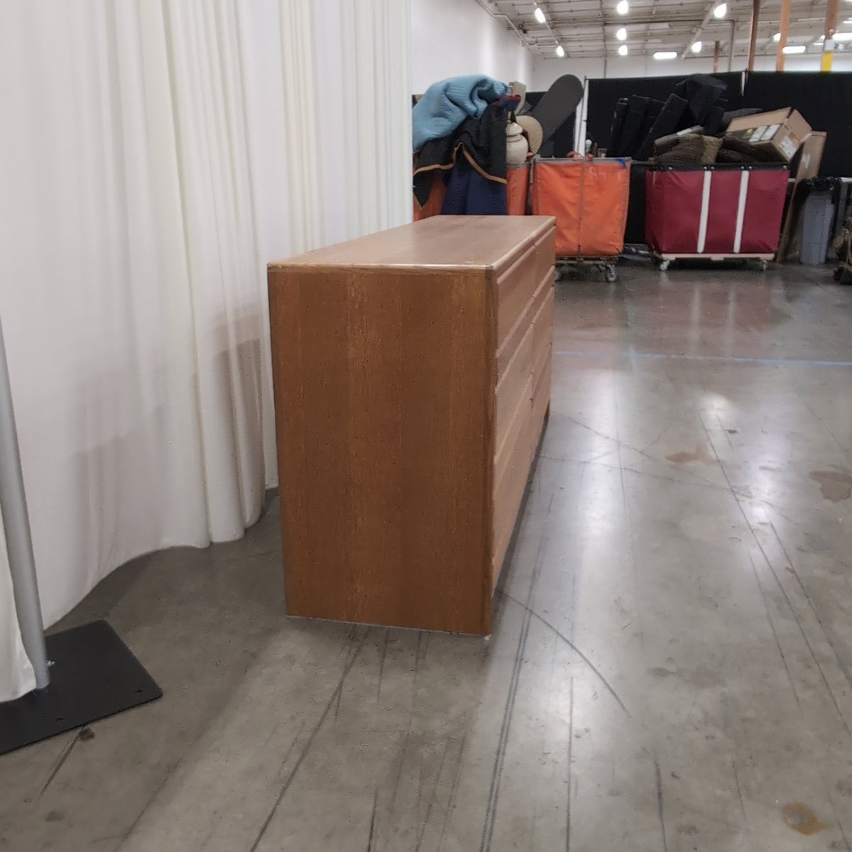 Natural Wood Six-Drawer Dresser in a Clean Design