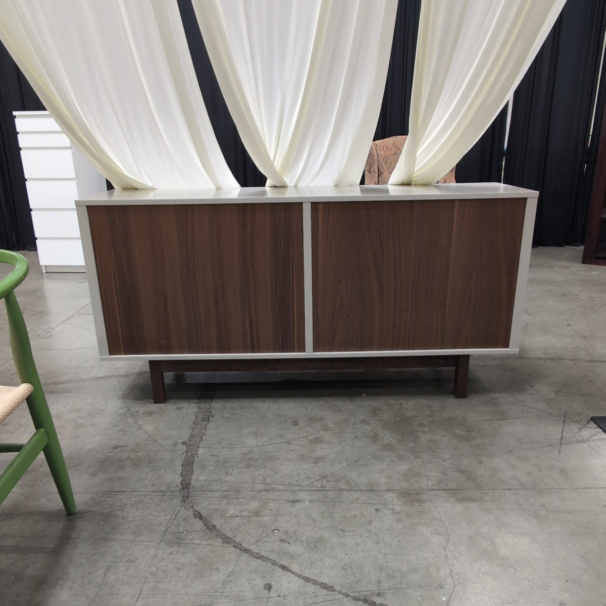 Light Grey Four-Door Storage Buffet