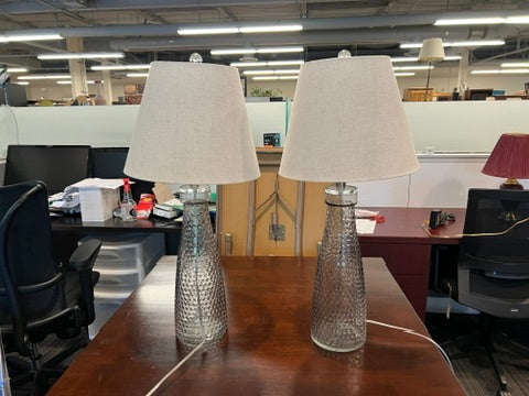 Clear Bubble Glass Lamp