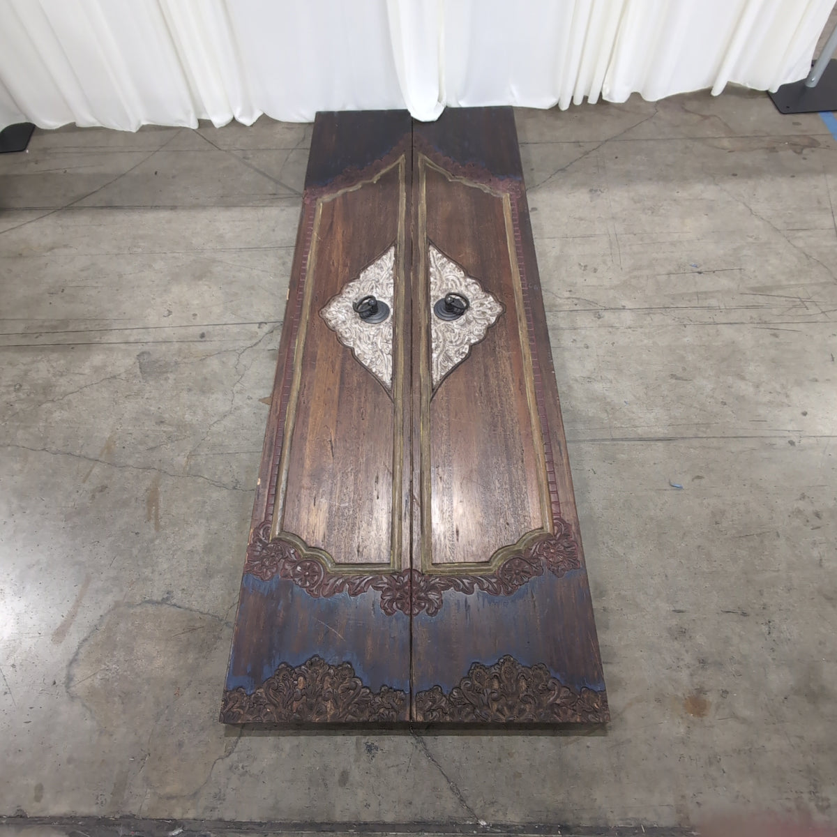 Pier 1 Imports Ornate Dark Wood Two-Door Armoire