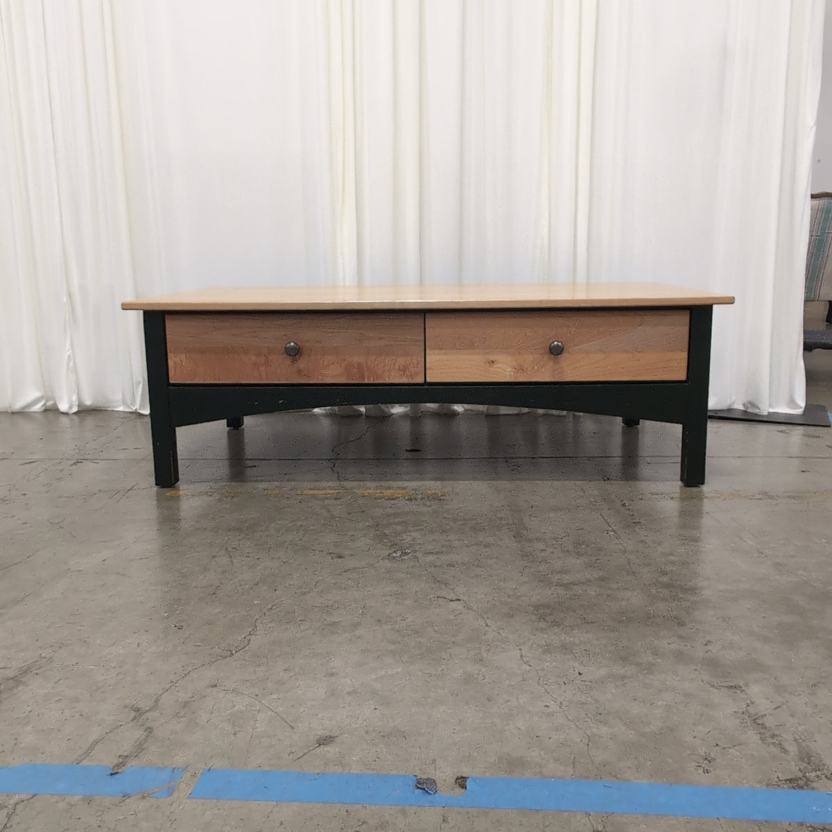 Two-Tone Wood Coffee Table with Drawers