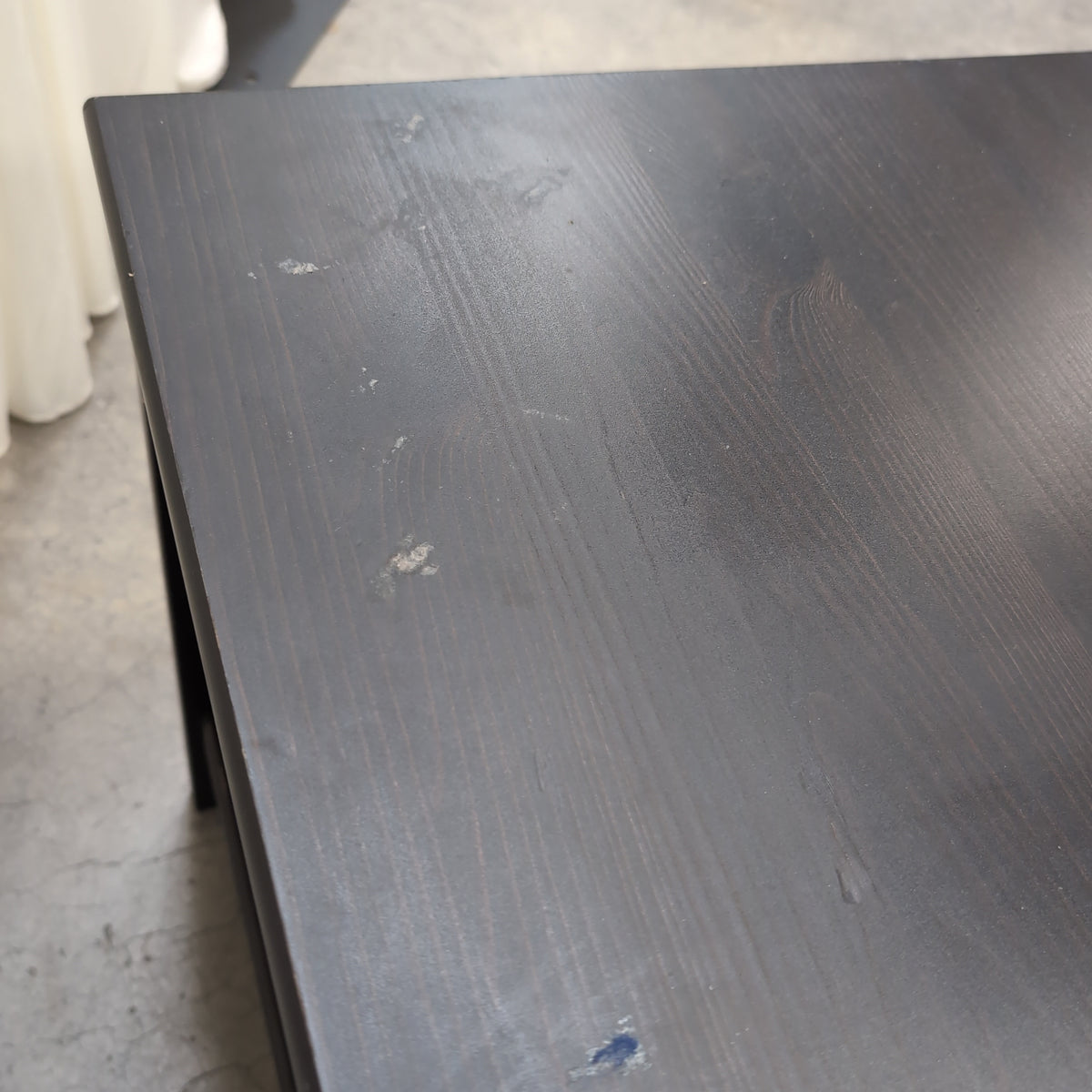 Black Wood Two-Tier TV Stand