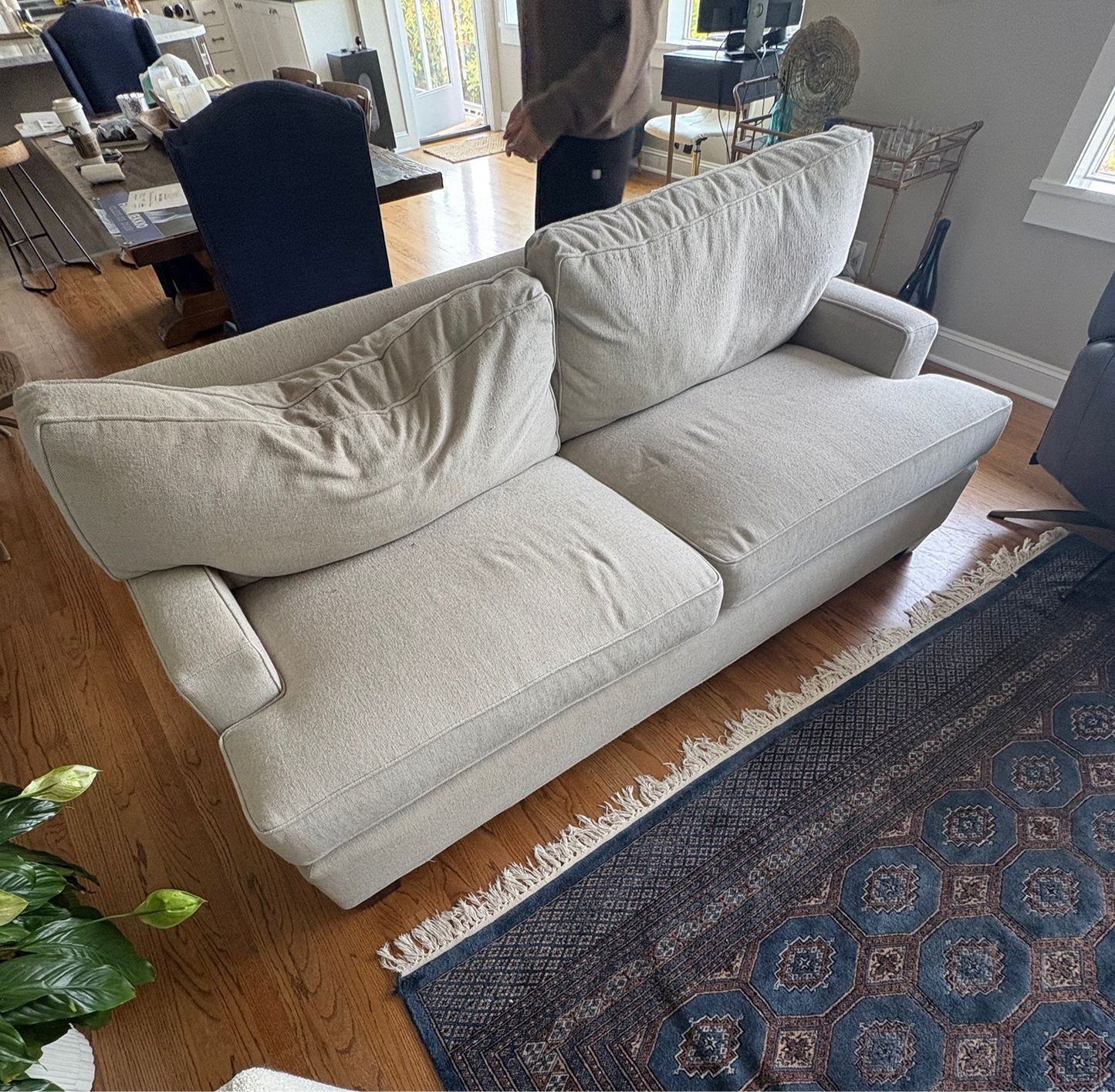 Joe Ruggiero Collection Sofa: Neutral Linen Daybed