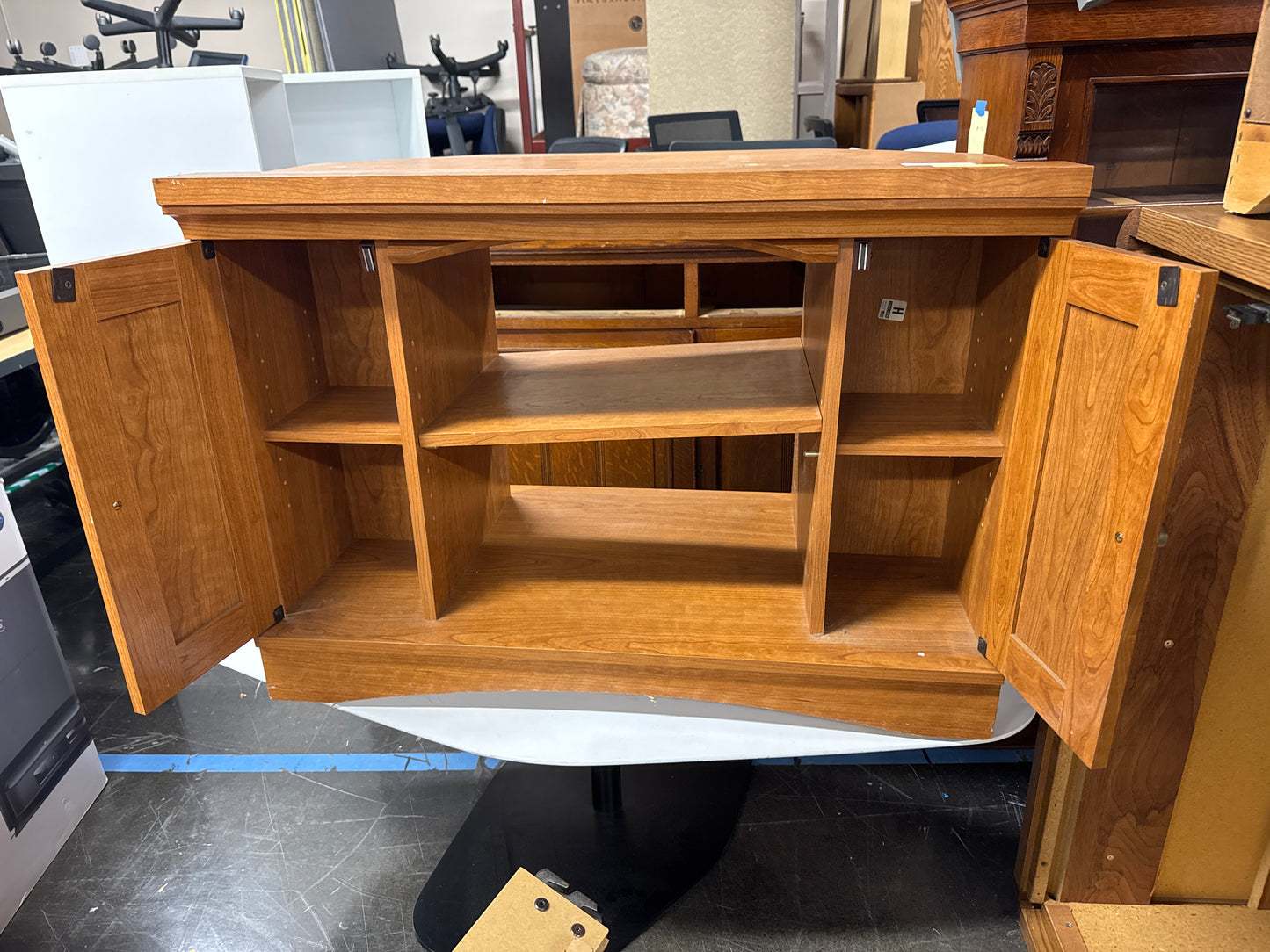 Sauder Corner Hardwood Media Console