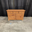 Natural Pine Finish Nine-Drawer Dresser
