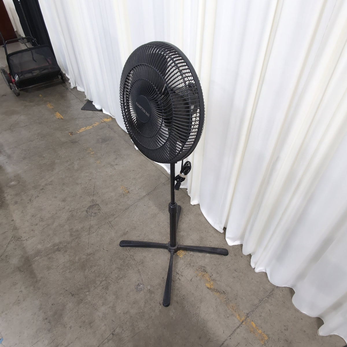 Black Hampton Bay Pedestal Fan