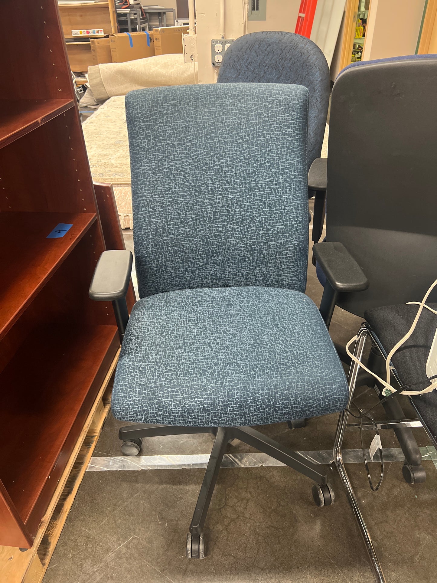 1999 Blue Pattern Office Chairs