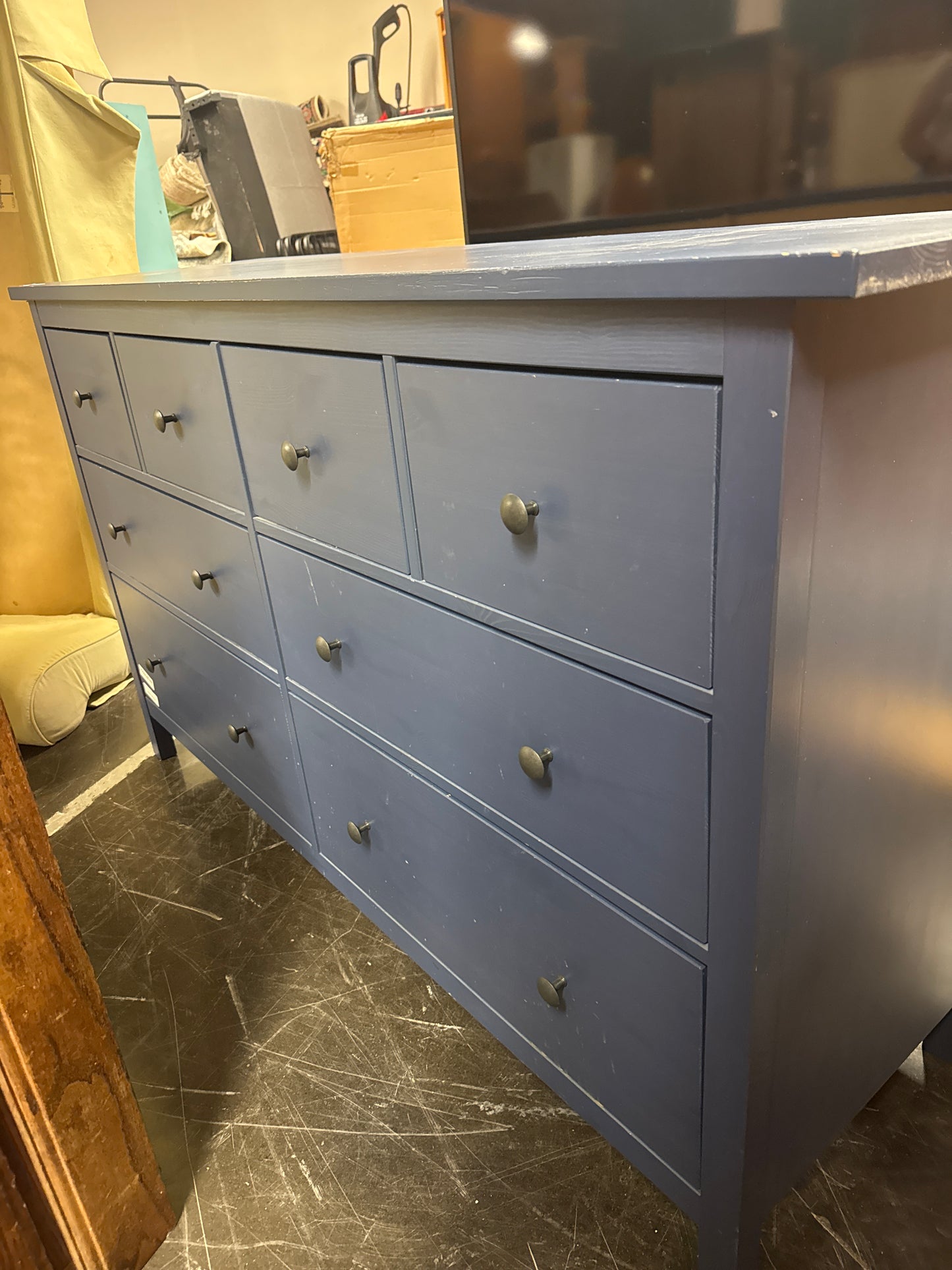 IKEA Hemnes Navy Blue Eight-Drawer Dresser