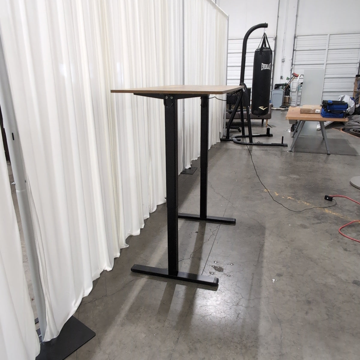 Rustic Brown Laminate Adjustable Height Desk