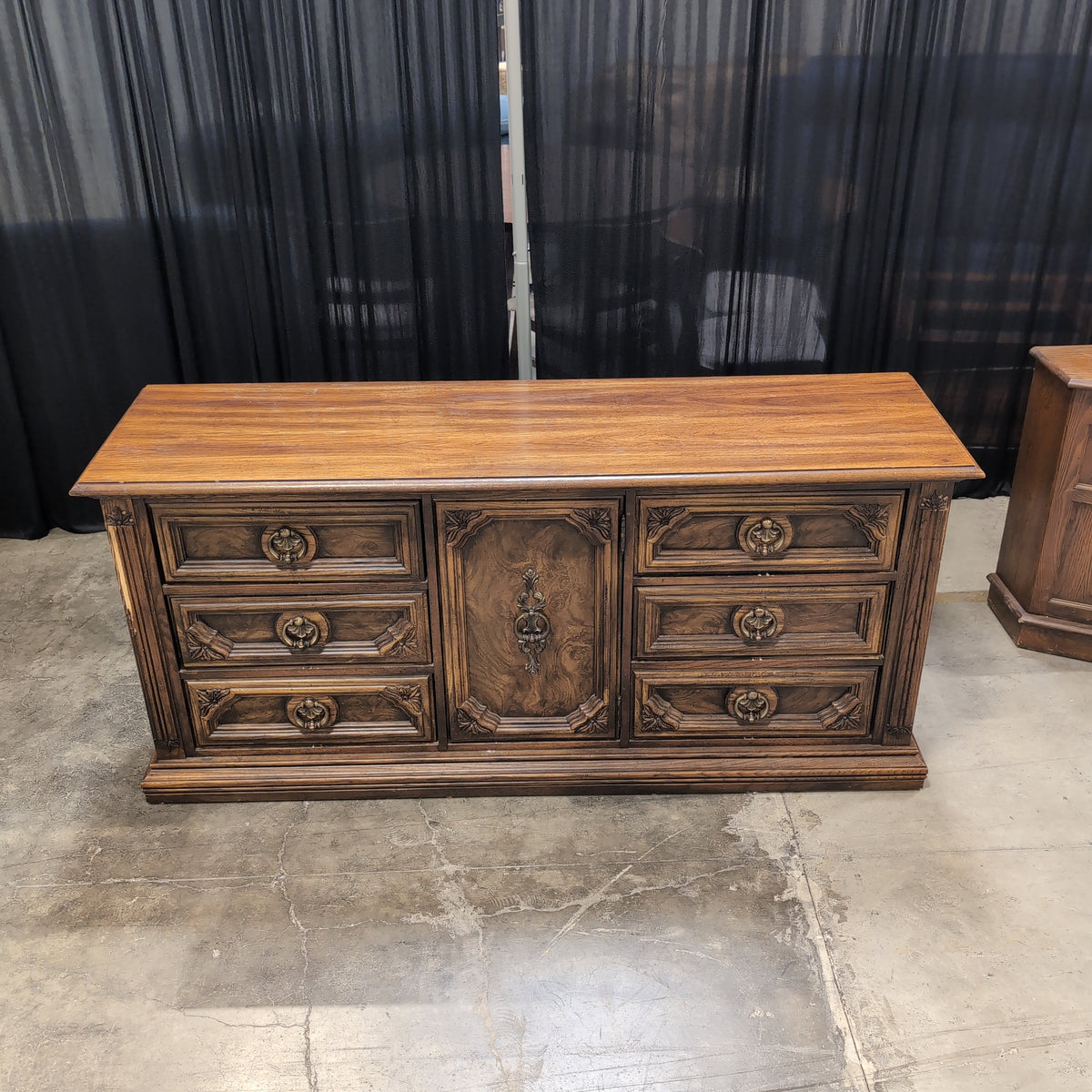 Stanley Furniture Traditional Style Wood Dresser with Ornate Hardware